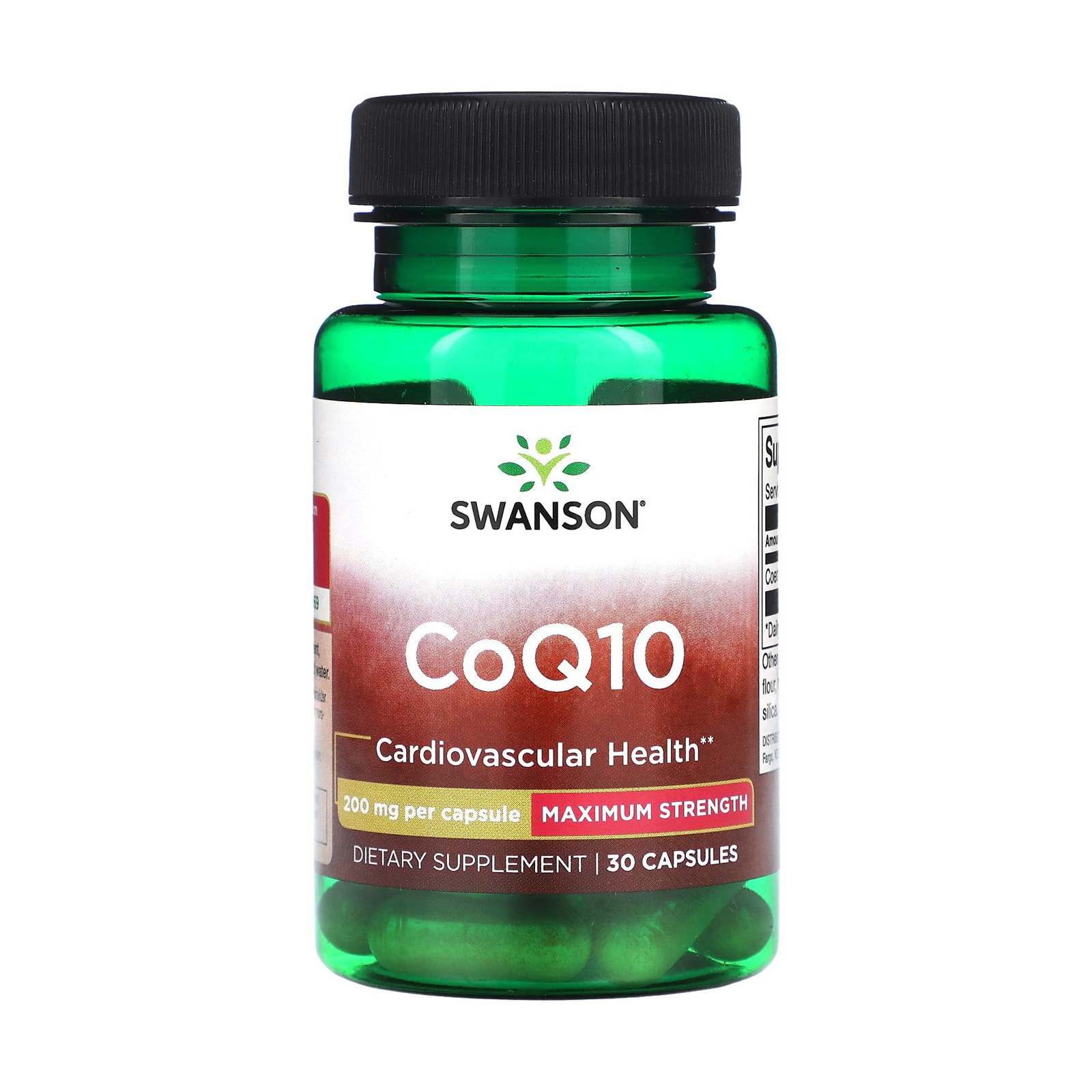 

Коензим Q10 Swanson CoQ10 Maximum Strength, 200 мг, 30 капсул
