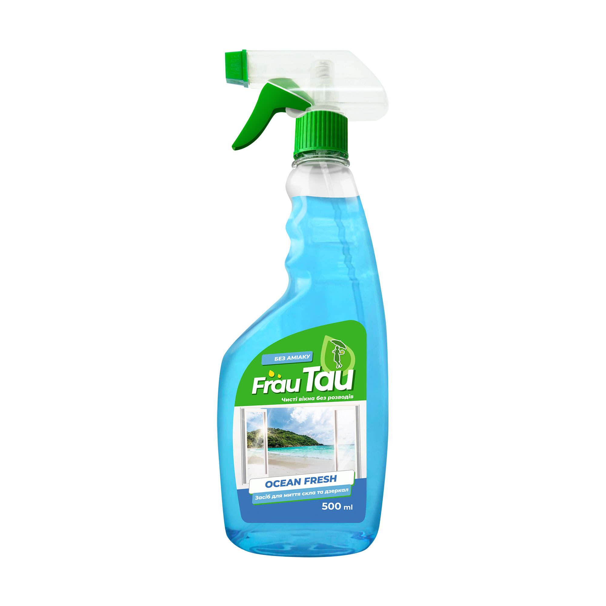 

Уцінка! Засіб для миття скла та дзеркал Frau Tau Ocean Fresh без аміаку, 500 мл