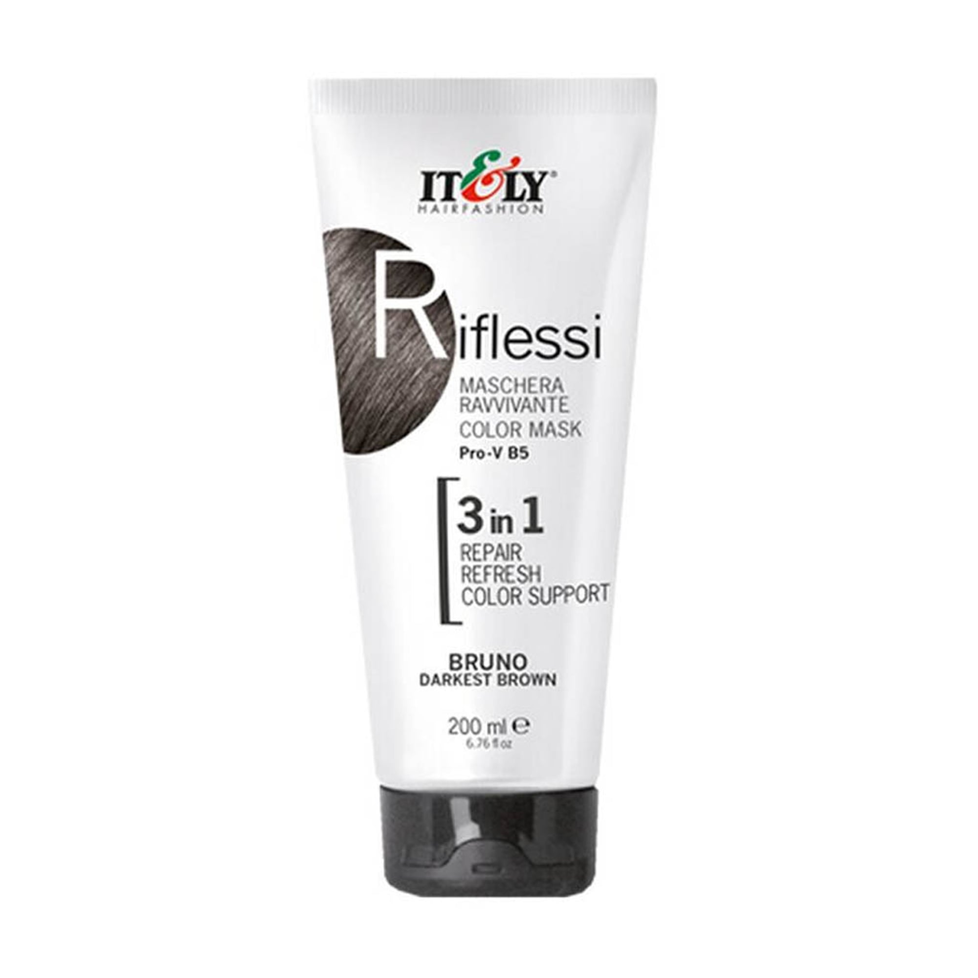 Відтінкова маска для волосся 3в1 Itely Hairfashion Riflessi Темно-коричневий, 200 мл