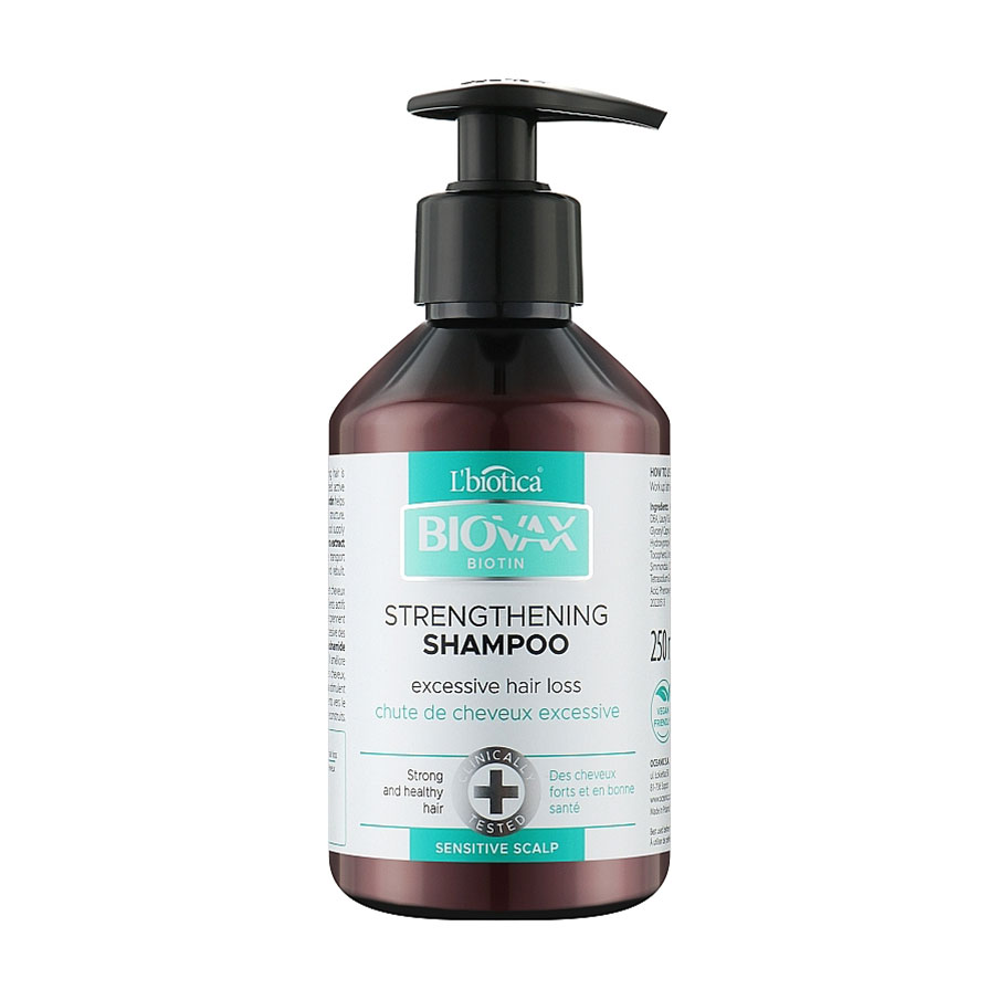 

Зміцнювальний шампунь для волосся Biovax Biotin Strengthening Shampoo, 250 мл