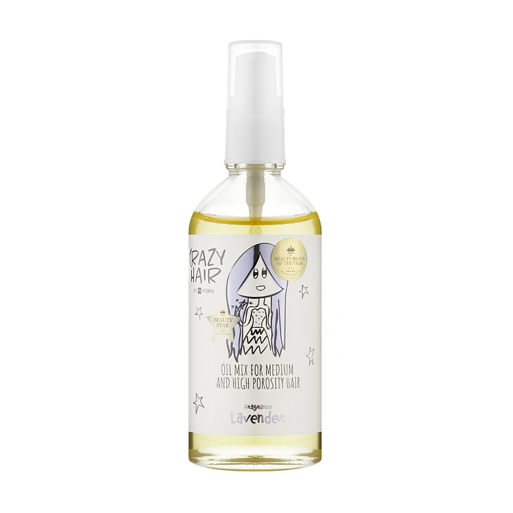 

Уцінка! Олійний мікс HiSkin Crazy Hair Oil Mix Lavender для волосся середньої та високої пористості, 100 мл