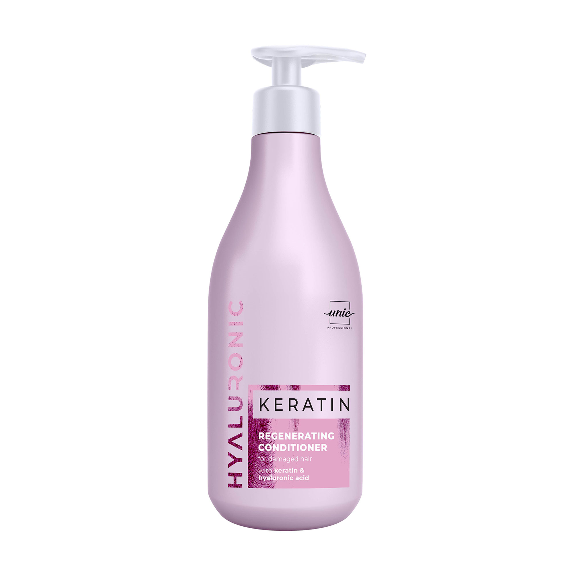 Відновлювальний кондиціонер Unic Hyaluronic Keratin Regenerating Conditioner для ламкого та пошкодженого волосся, 500 мл