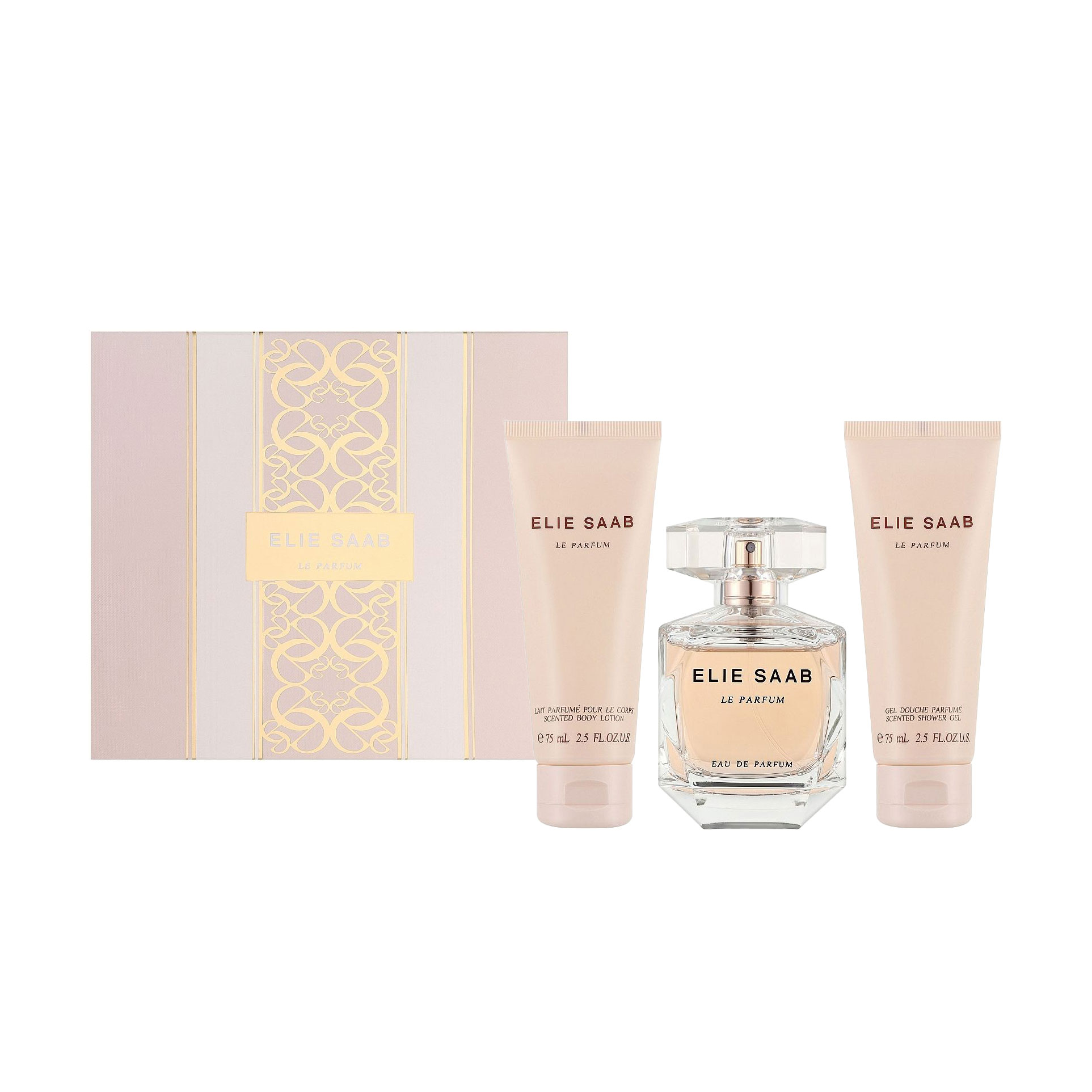 

Парфумований набір жіночий Elie Saab Le Parfum (парфумована вода, 90 мл + лосьйон для тіла, 75 мл + гель для душу, 75 мл)