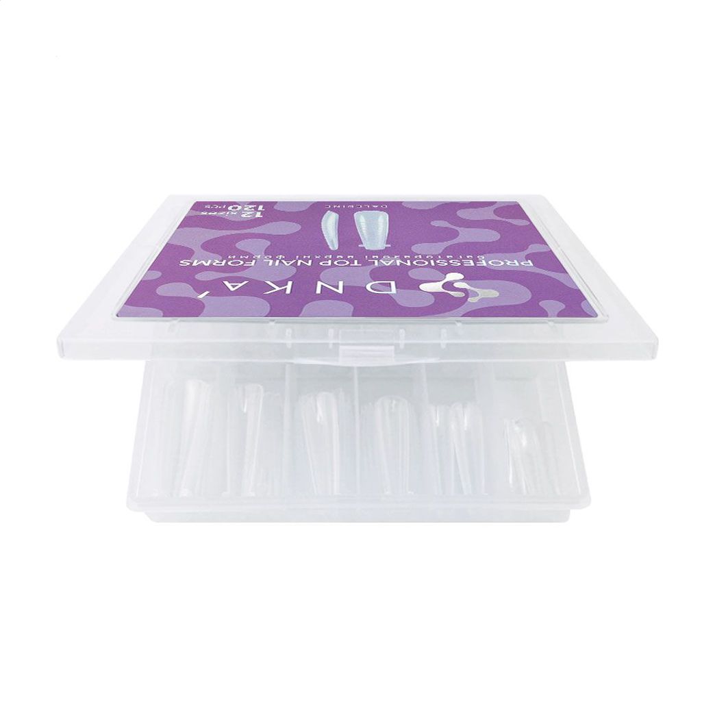 

Багаторазові верхні форми для нарощування нігтів DNKa' Professional Top Nail Forms Balerine розмір 12, 120 шт