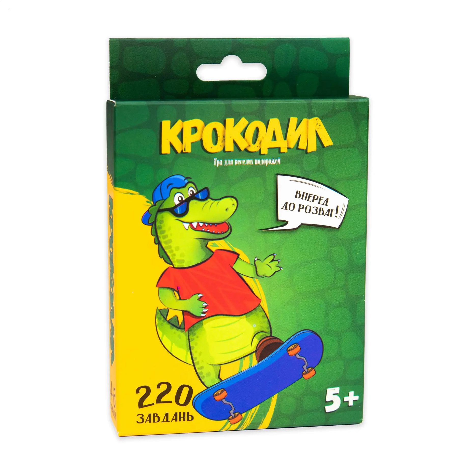 

Настільна гра Strateg Крокодил, українською мовою, від 5 років, 14.2*9.2*2.2 см (30339)
