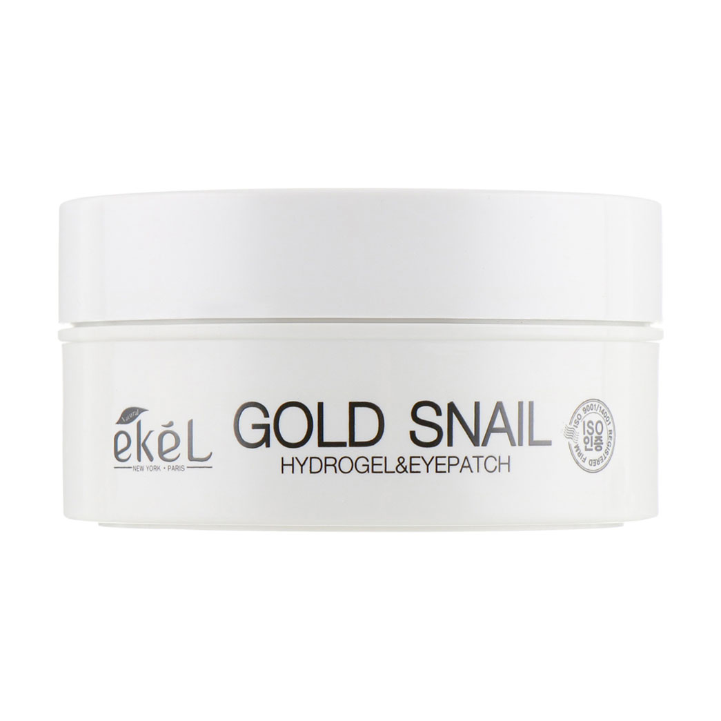 

Уцінка! Гідрогелеві патчі для шкіри навколо очей Ekel Hydrogel Eye Patch Gold Snail з золотом та муцином равлика, 60 шт, 90 г