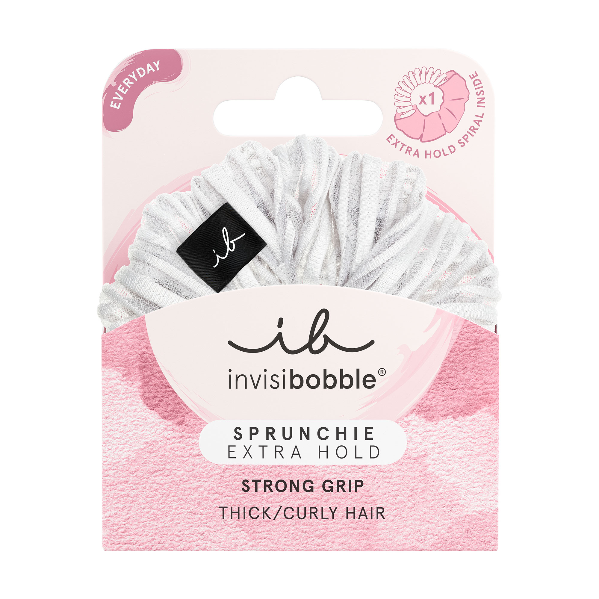 

Резинка-браслет для волосся Invisibobble Sprunchie Extra Hold Pure White, 1 шт