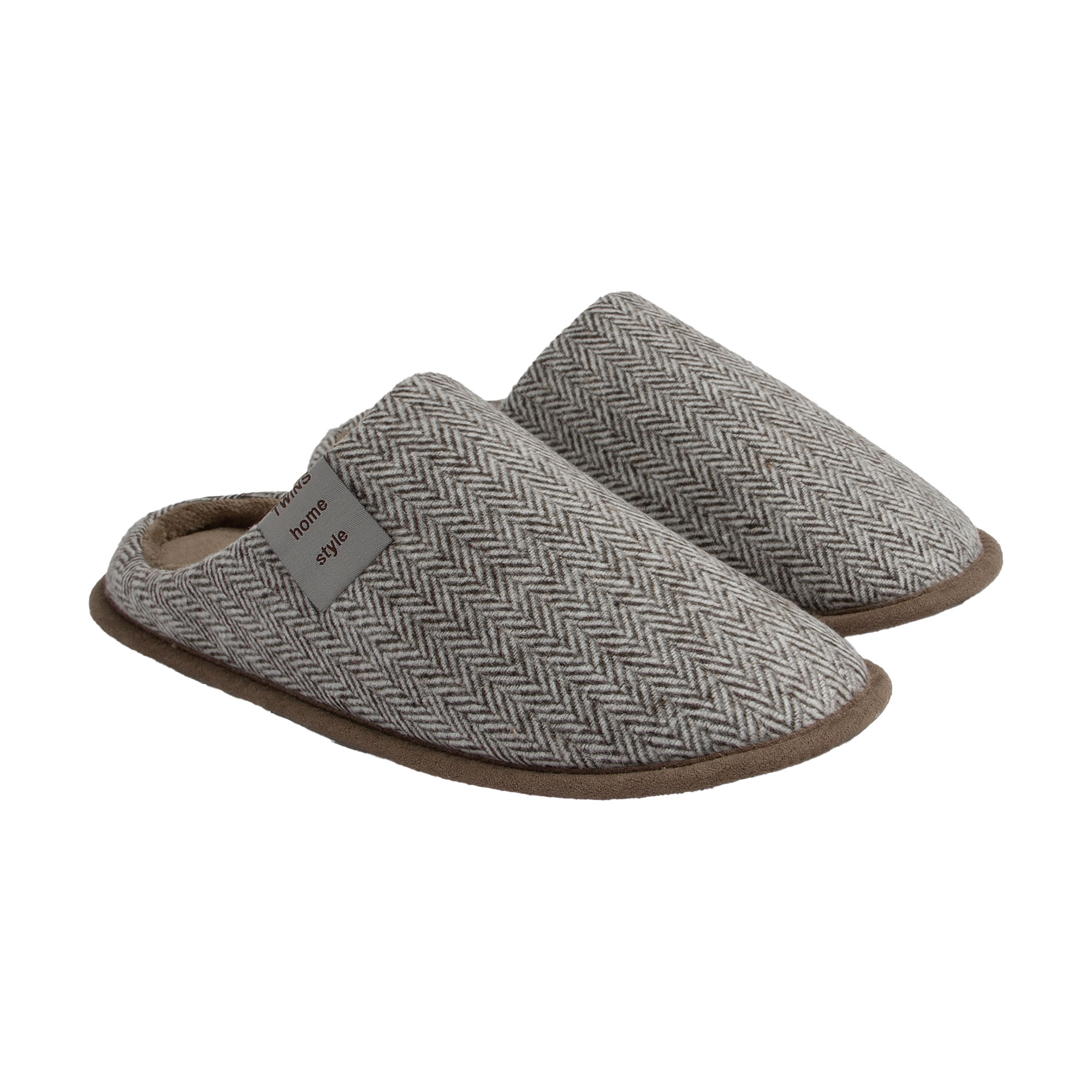 

Чоловічі кімнатні капці Twins Elegant напівчешки, коричневі, розмір 40-41, (27 см)