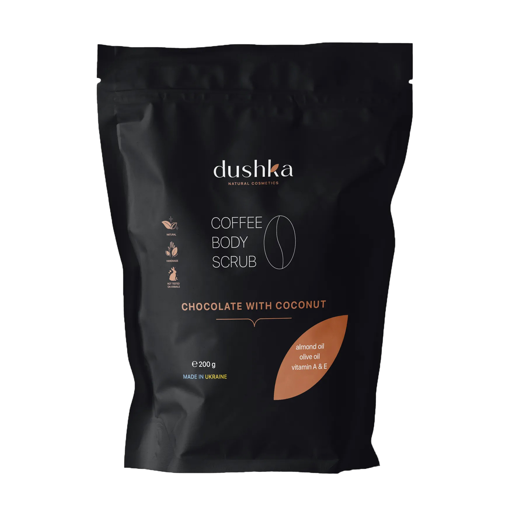 

Кавовий скраб для тіла Dushka Chocolate With Coconut Coffee Body Scrab, 200 г