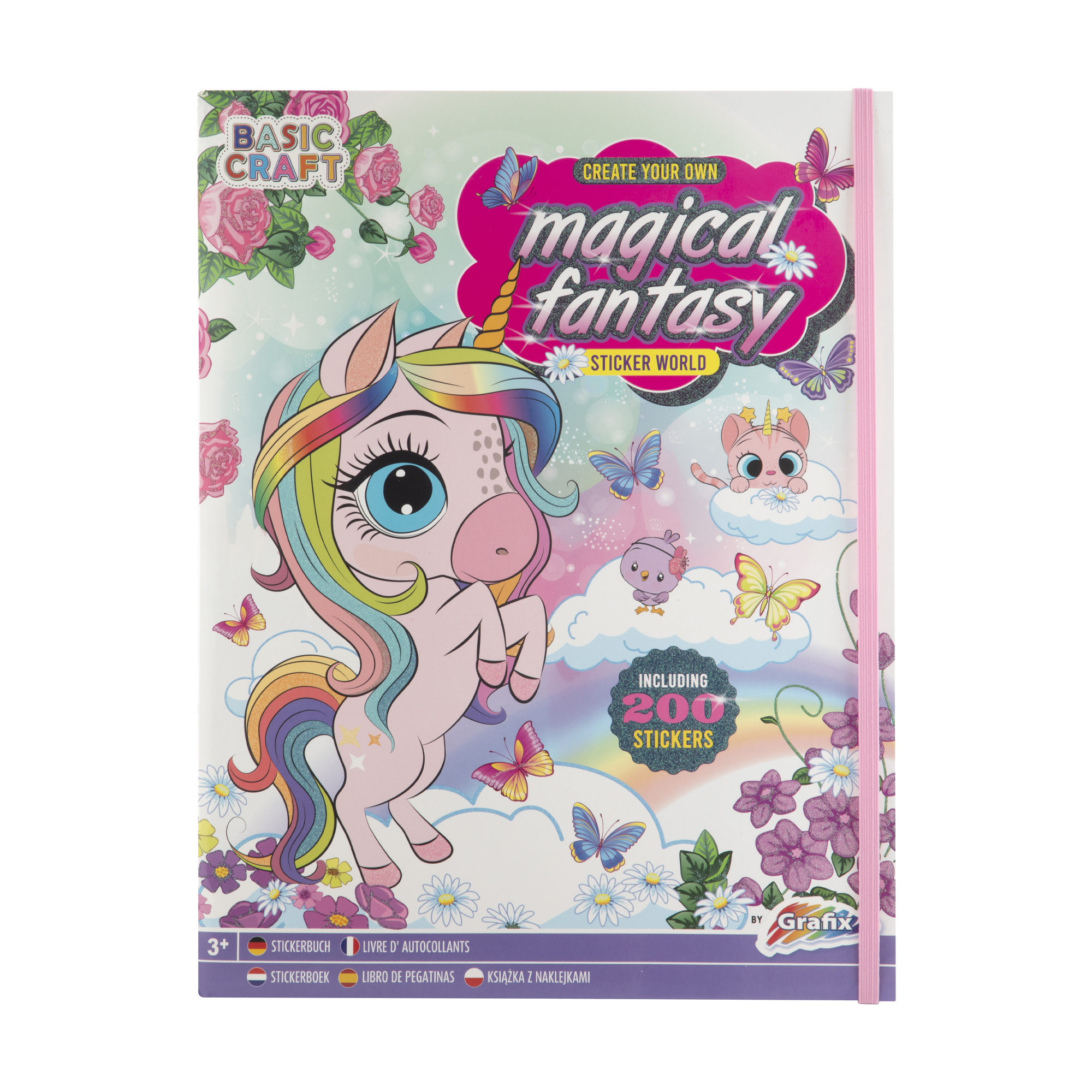 

Дитяча книга з наліпками Grafix Magical Fantasy від 3 років, 33*25 см (100074)