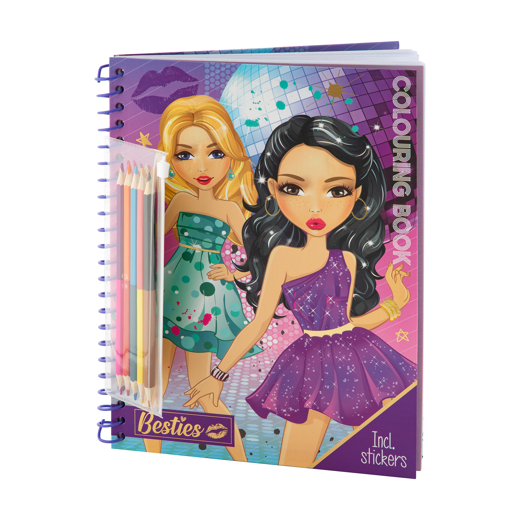 

Книга для розфарбовування Besties Colouring Book з наліпками та олівцями, від 3 років, 30 аркушів, 21*29.7 см (140003)