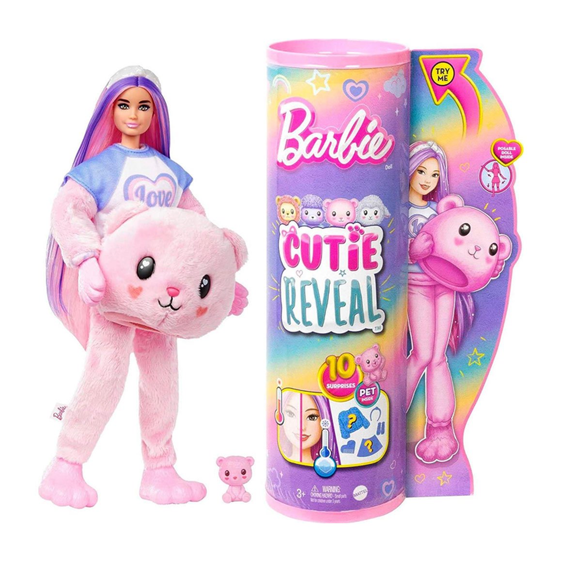 

Дитяча лялька Barbie Cutie Reveal Teddy Bear Doll, від 3 років, 18*10*33 см (HKR04)