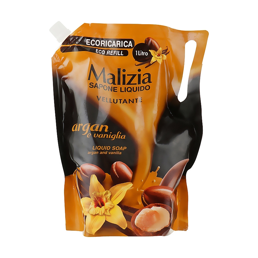 

Рідке мило для рук Malizia Liquid Soap Argan And Vanilla, 1 л (дойпак)