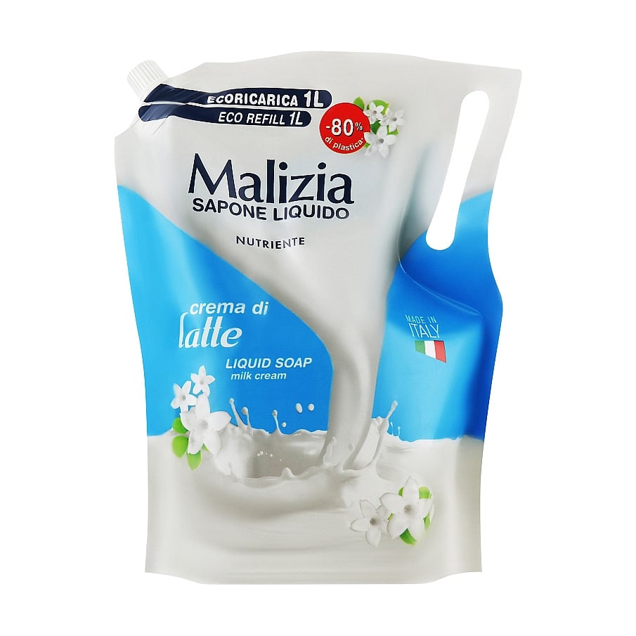 

Рідке мило для рук Malizia Liquid Soap Milk Cream, 1 л (дойпак)