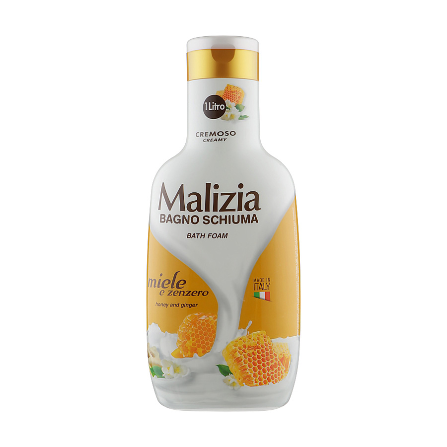 

Гель-піна для душу та ванни Malizia Bath Foam Honey And Ginger Мед та імбир, 1 л