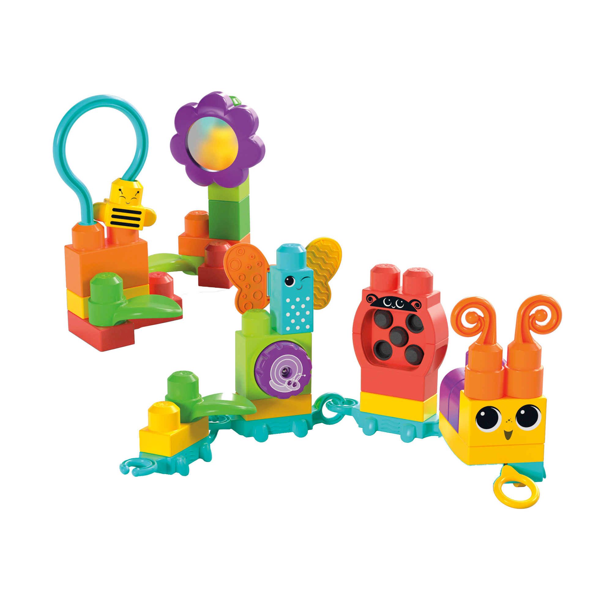 

Конструктор Mega Bloks Гусениця, від 1 року, 30 деталей (HKN44)