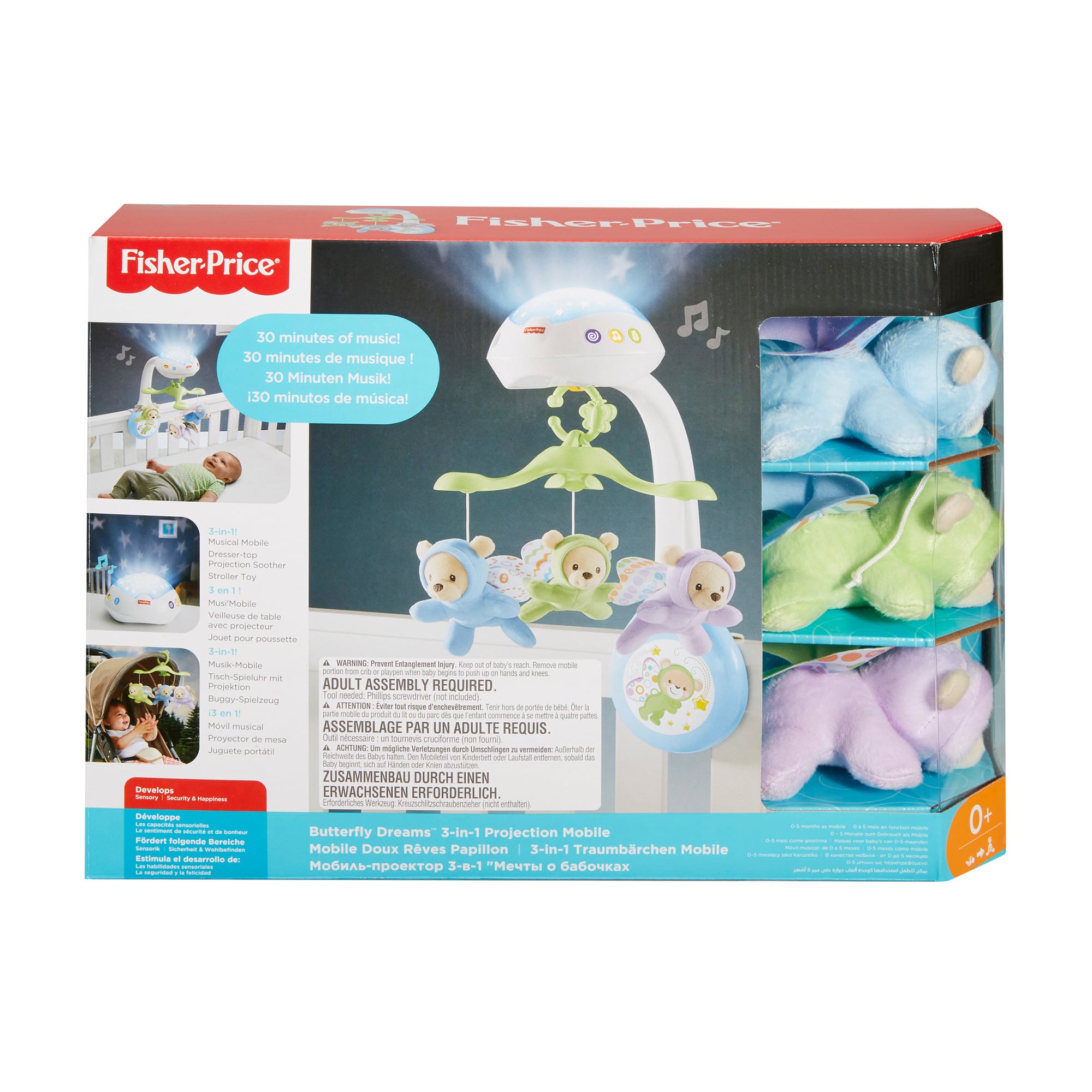

Мобіль-проектор на ліжечко Fisher-Price Сон метелика, від народження (CDN41)