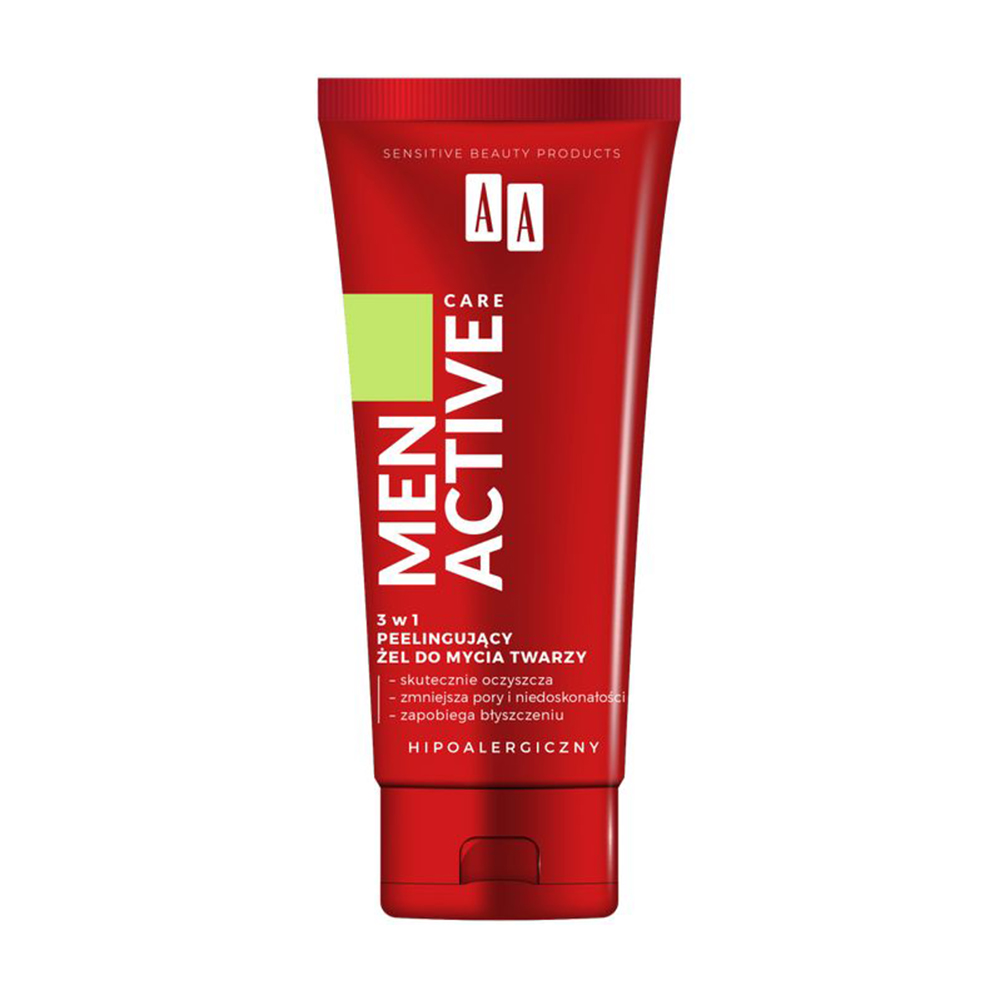 

Чоловічий пілінг-гель для очищення обличчя 3 в 1 AA Men Active Care, 150 мл
