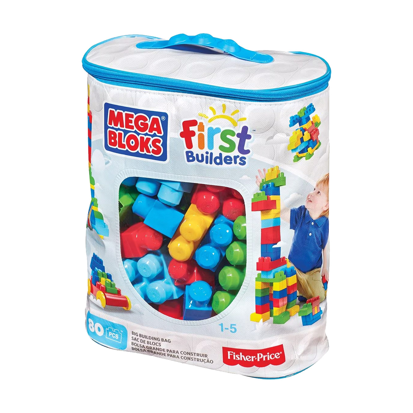 

Конструктор Mega Bloks Класичний у мішку, 80 елементів, від 1 року (DCH63)