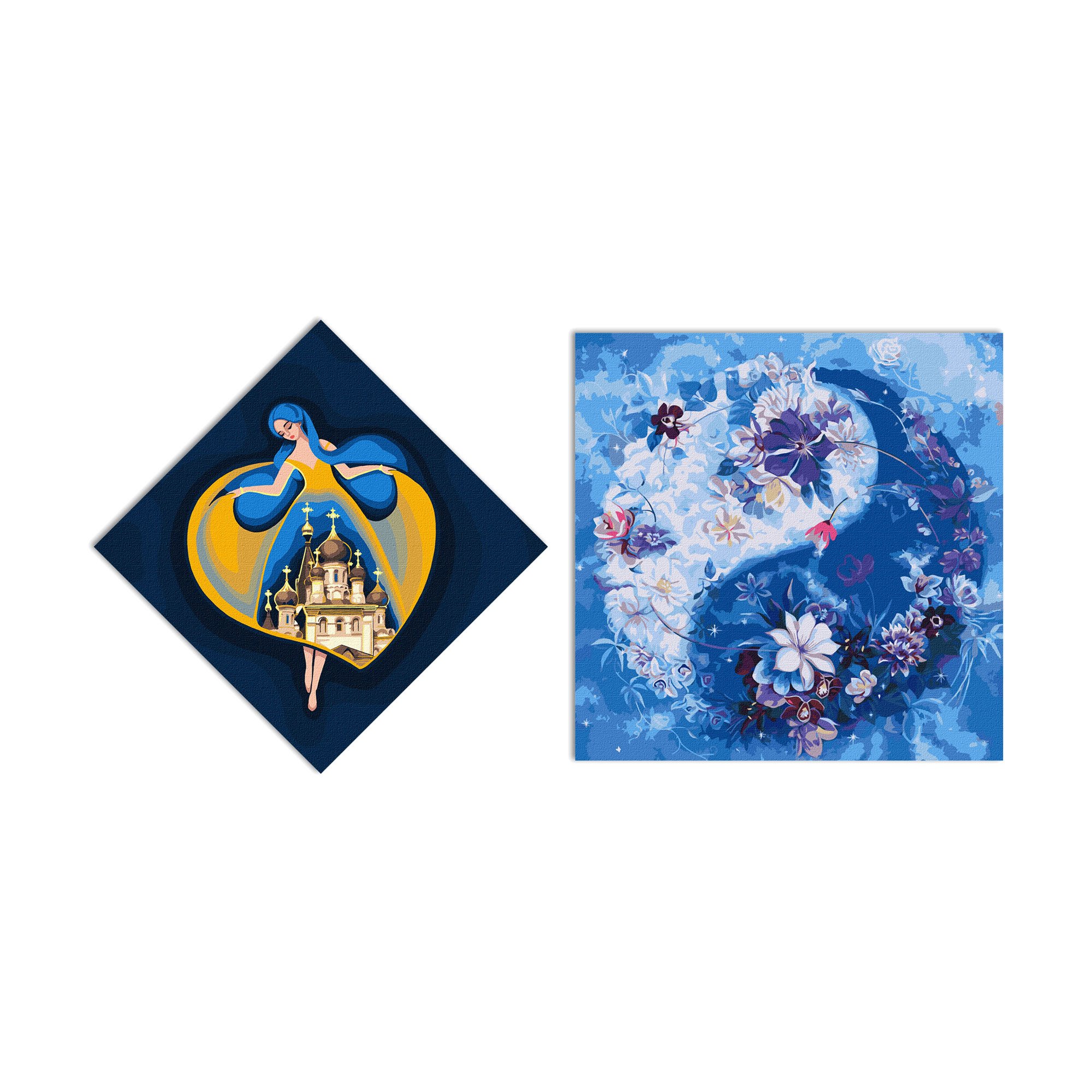 

Уцінка! Набір картин за номерами Ideyka (Енергія життя, 40*40 см + Берегиня Миколаєва, 30*30 см) (СKHO7116)