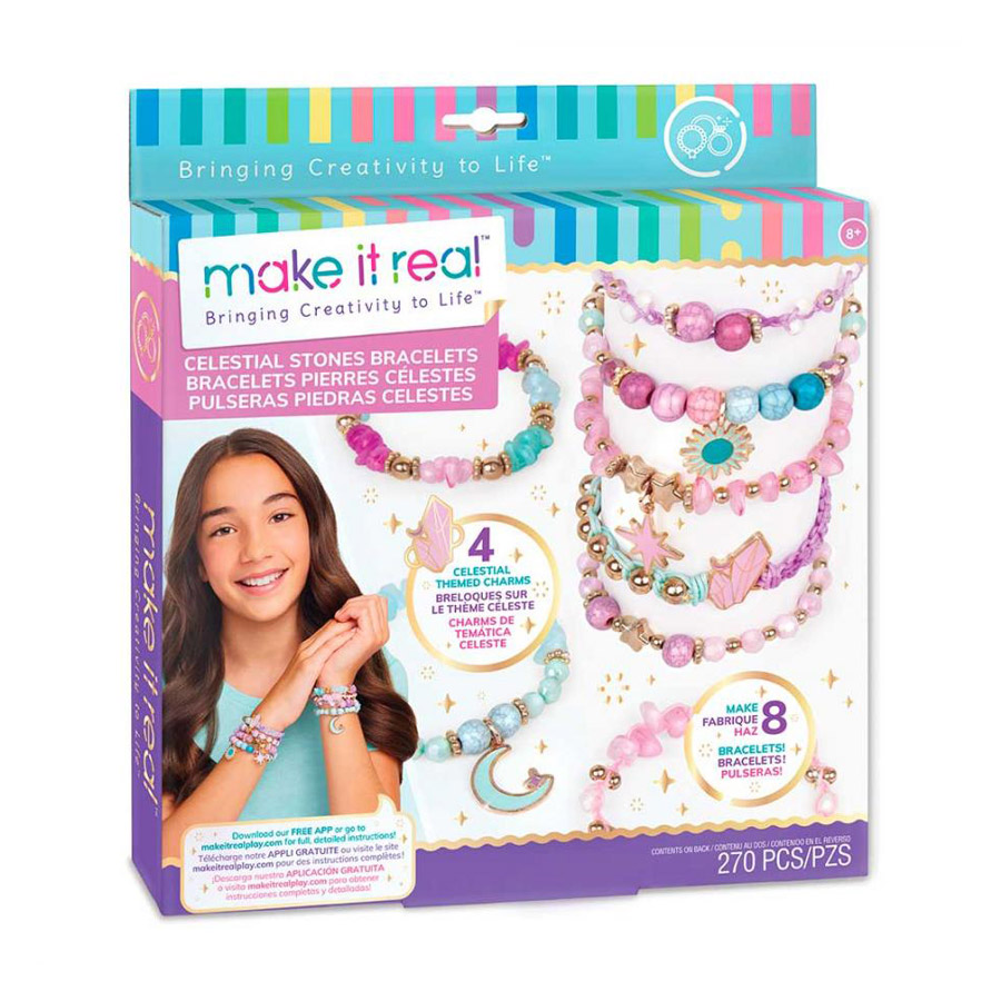 

Уцінка! Набір для створення шарм-браслетів Make it Real Небесні каменці, від 8 років, 3.5*24*26.5 см (MR1322)