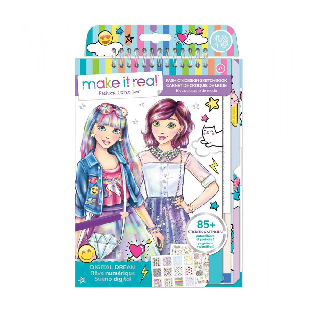 

Блокнот з трафаретами Make it Real Рожева мрія, від 6 років, 25*18 см (MR3203)