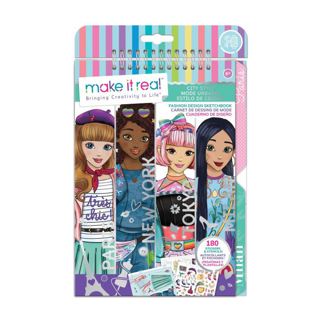

Блокнот з трафаретами Make it Real Міський стиль, від 6 років, 29*18.5 см (MR3207)