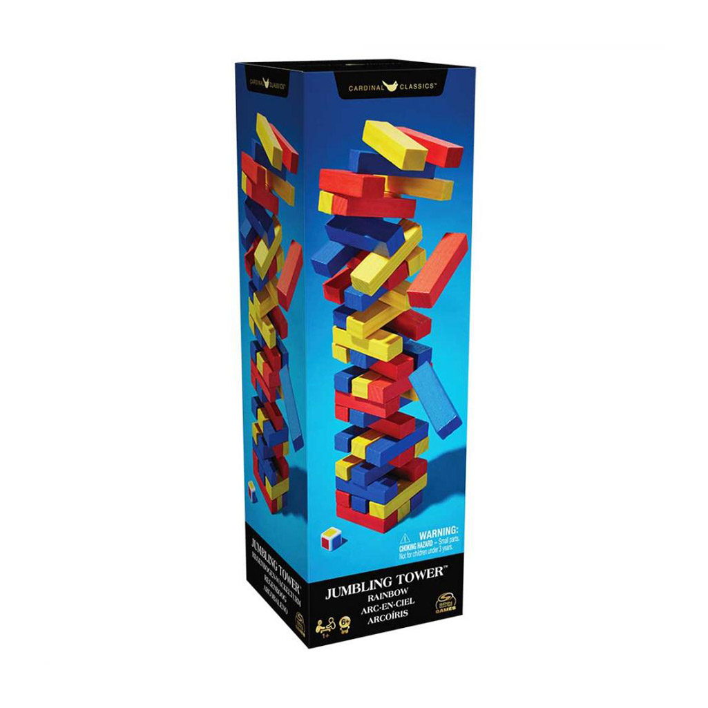 

Настільна гра Spin Master Дженга з кольоровими брусочками, від 6 років, 9*9*27 см (SM98365/6065320)