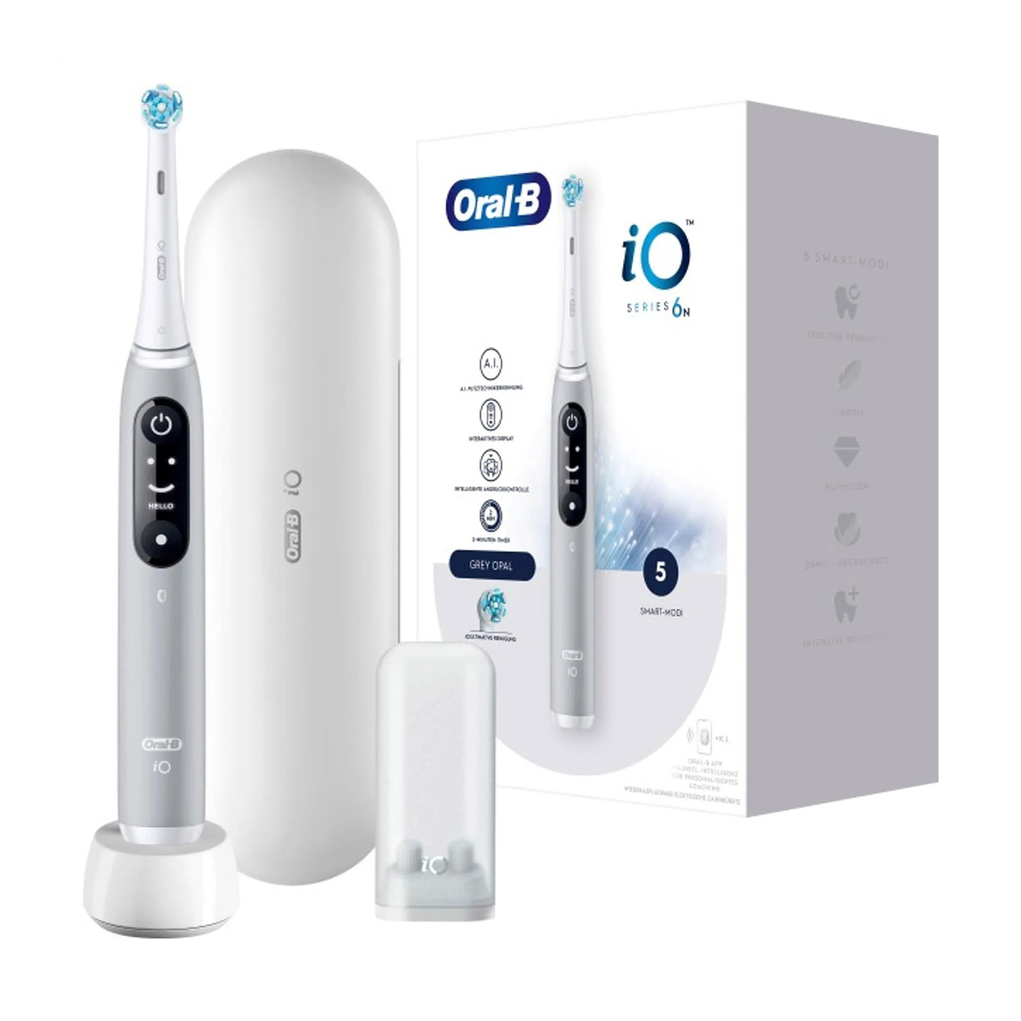 

Електрична зубна щітка Oral-B iO Series 6N Grey Opal з футляром, 1 шт