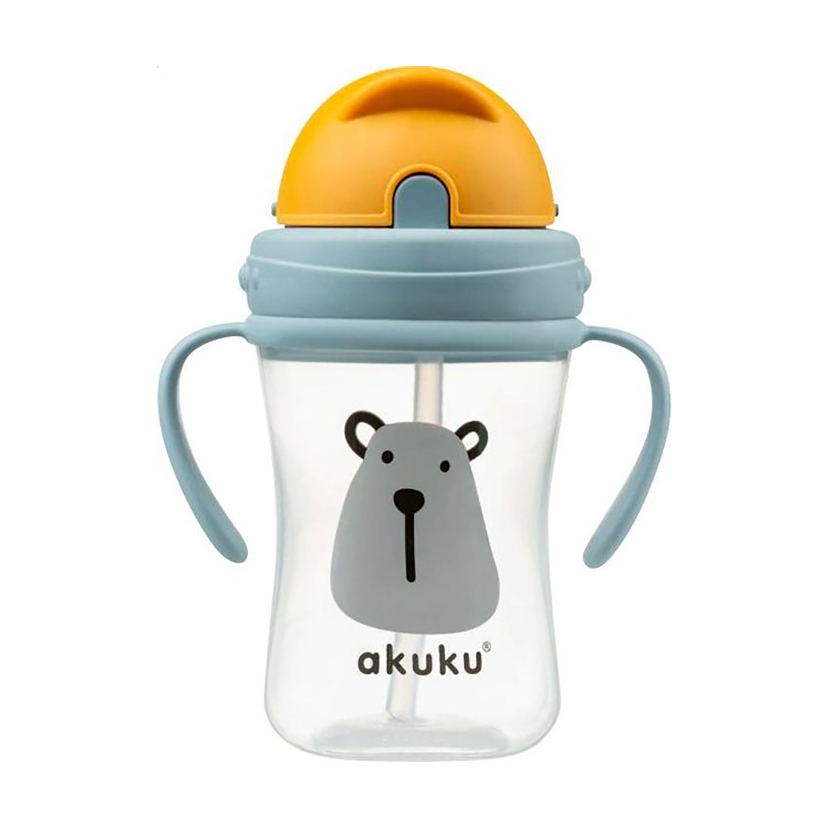 

Чашка-непроливайка Akuku Ведмедик, з ручками та соломинкою, від 9 місяців, 300 мл (A0203)