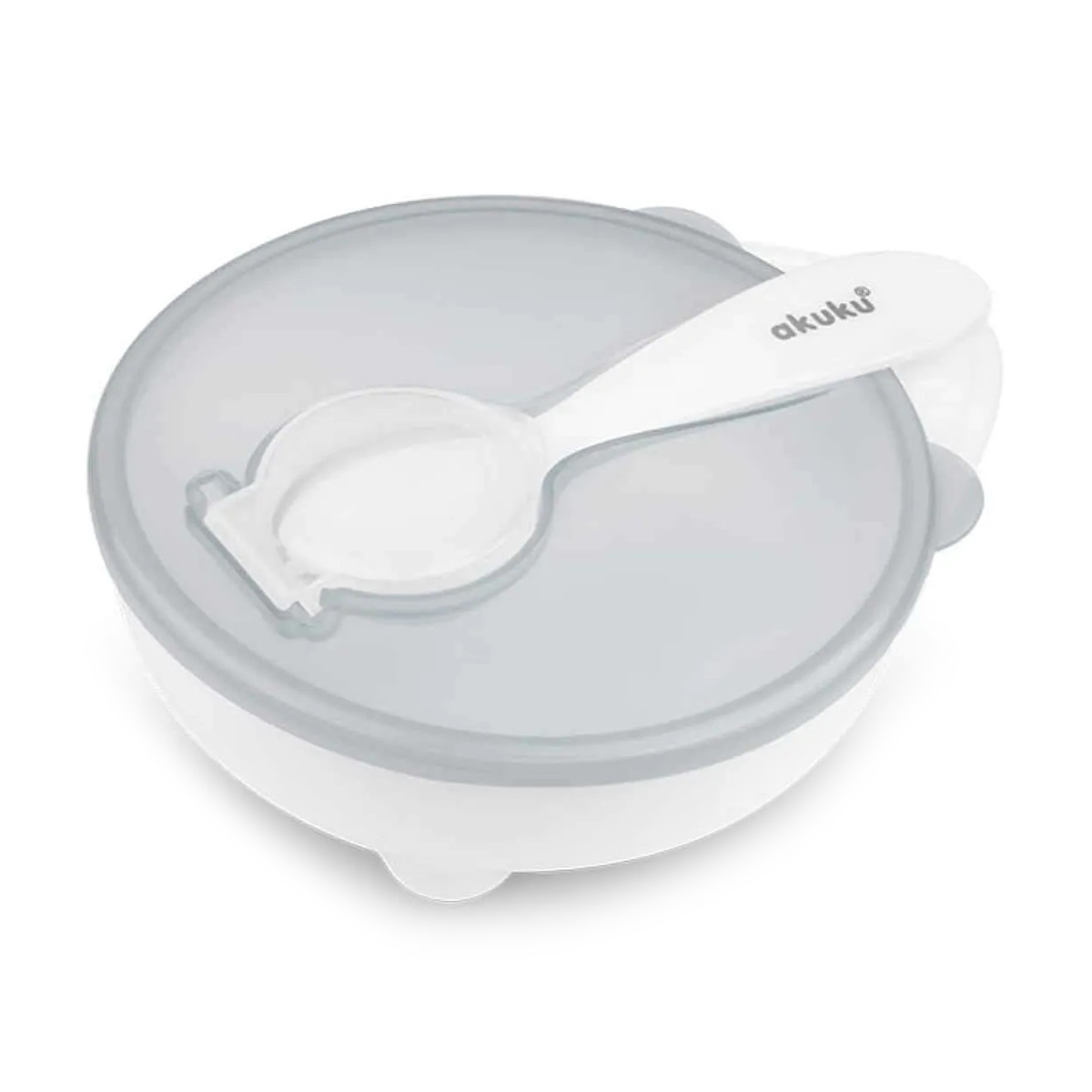 

Тарілка-контейнер Akuku з ложкою, біла, 250 мл (A0424)