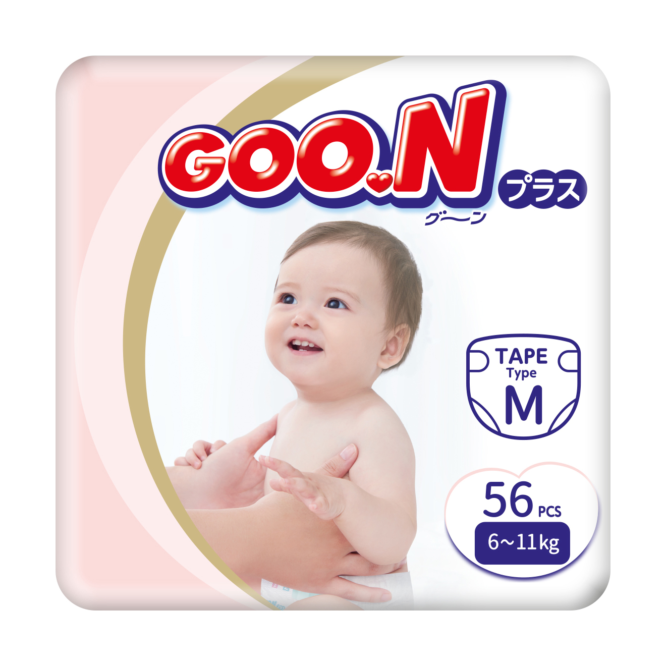 

Уцінка! Підгузки Goo.N Plus унісекс, розмір М (для дітей 6-11 кг), 56 шт