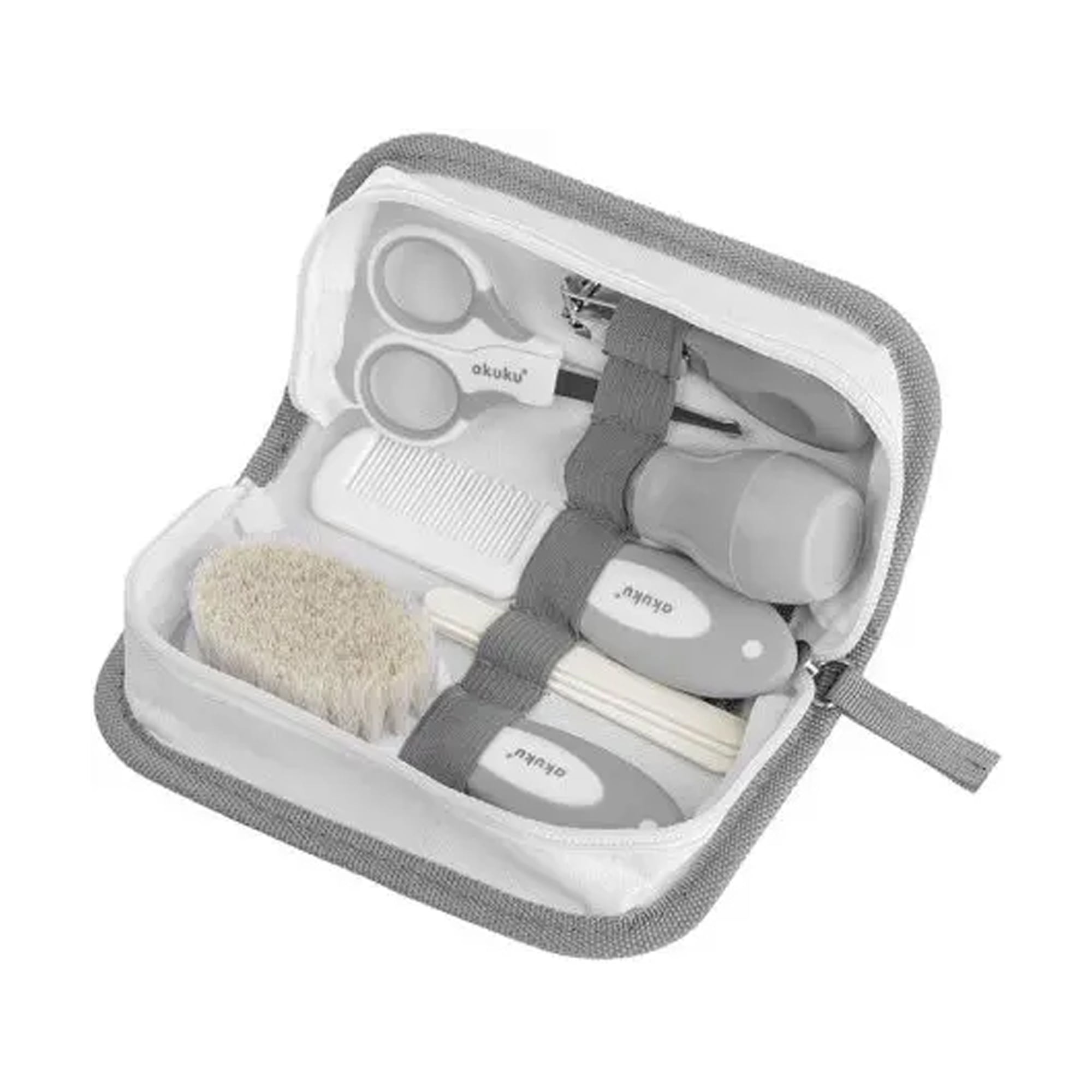 

Набір для догляду за дитиною Akuku Baby Grooming Kit (ножиці, 1 шт + кусачки, 1 шт, + пилка, 3 шт + щітка, 1 шт + гребінець, 1 шт + груша, 1 шт + косметичка, 1 шт) (А0015)
