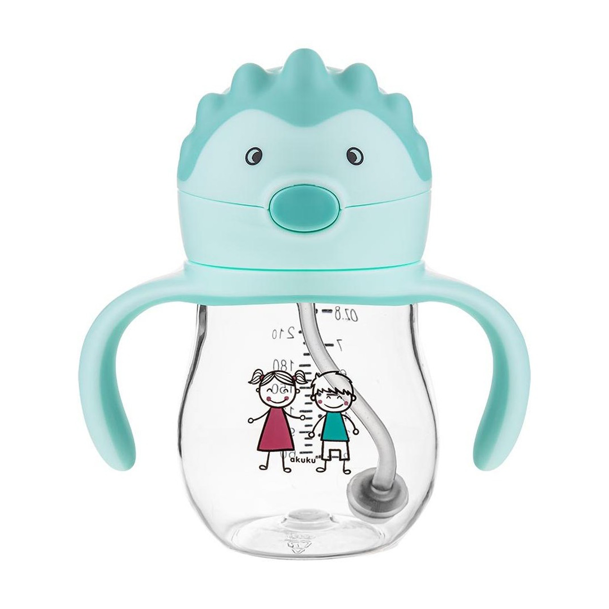 

Поїльник-непроливайка Akuku Cup With Weight Straw з ручками, від 1 року, м'ятний, 250 мл (А0033)