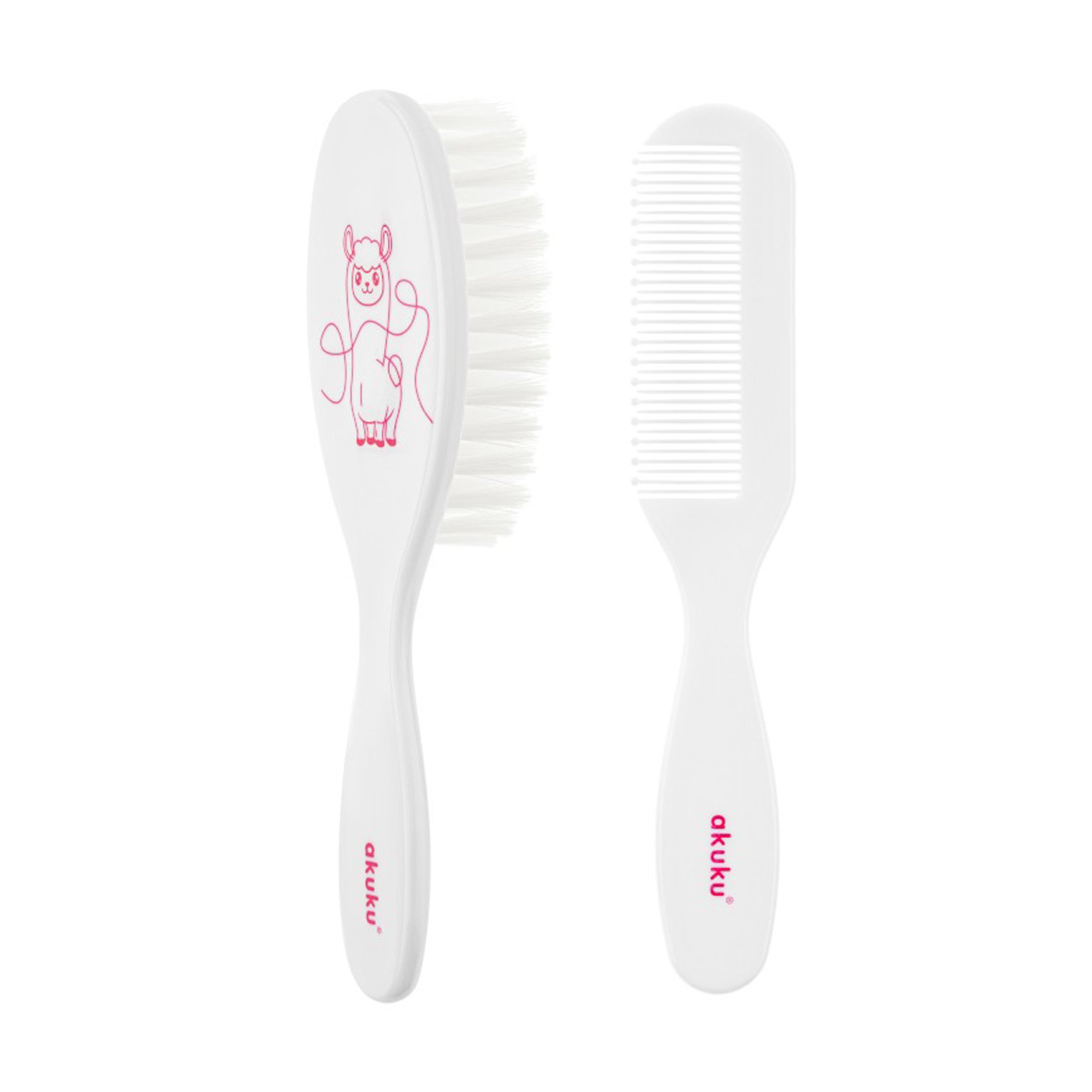 

Дитячий набір для волосся Akuku Лама (щітка, 1 шт + гребінець, 1 шт) (A0083)