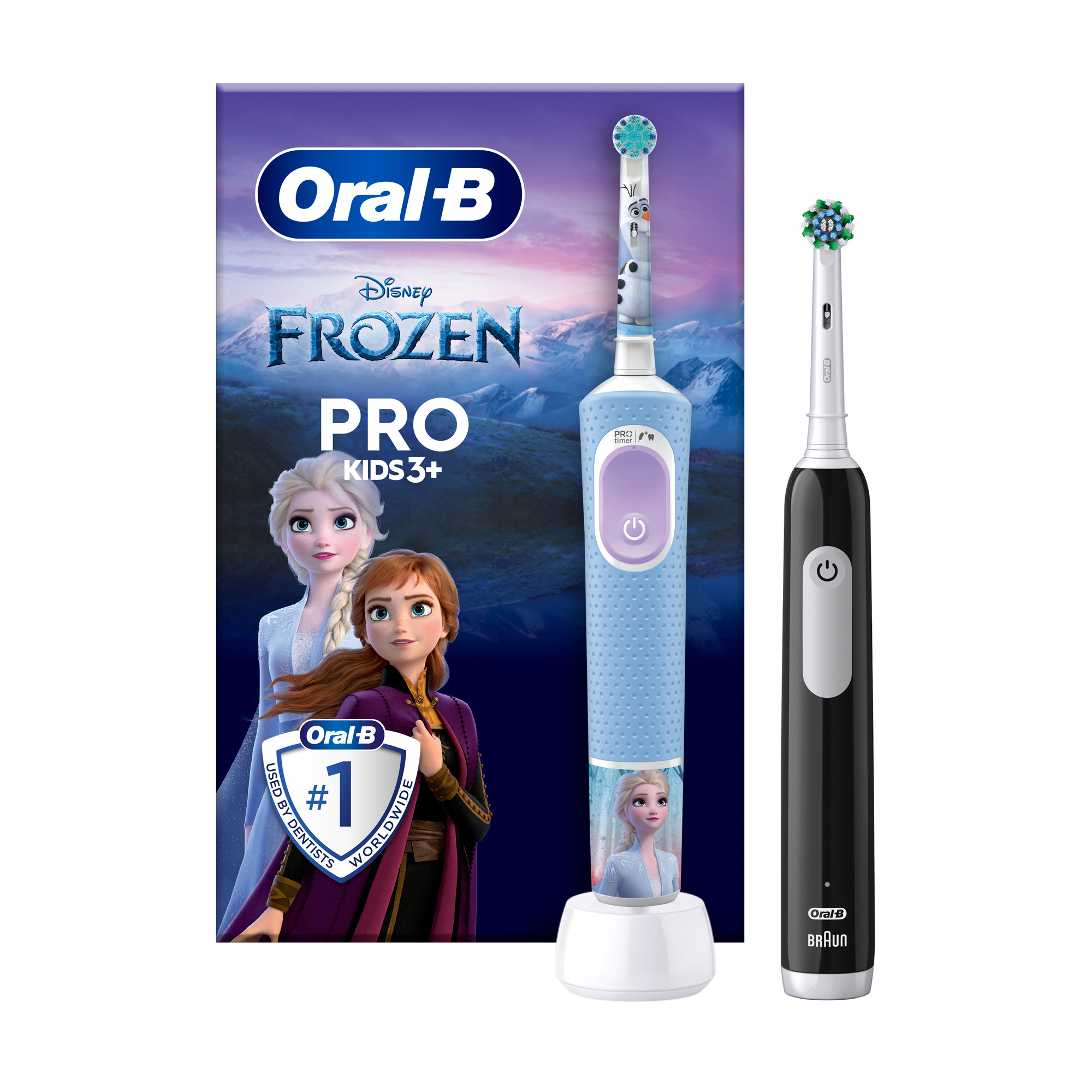 

Набір дитячих електричних зубних щіток Oral-B Kids від 3 років (D103 Frozen тип 3708 + Pro Series 1 D305 тип 3791 FamEdit)