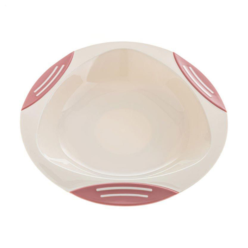 

Дитяча тарілка Akuku на присосці, сіро-рожева (A0525)