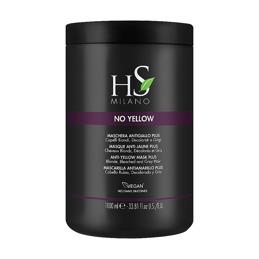 

Уцінка! Маска проти жовтизни HS Milano No Yellow Anti-Yellow Mask Plus для блонда, освітленого та сивого волосся, 1 л
