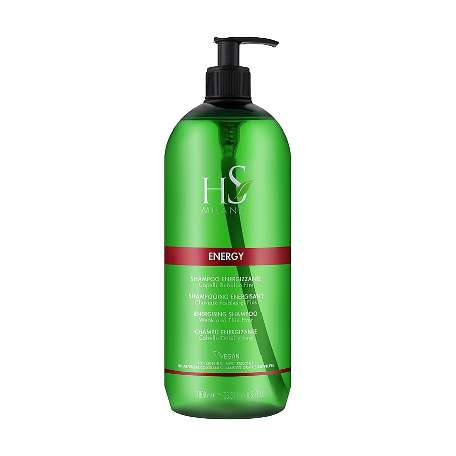 

Уцінка! Безсульфатний шампунь HS Milano Energy Energising Shampoo для ослабленого та тонкого волосся, 1 л