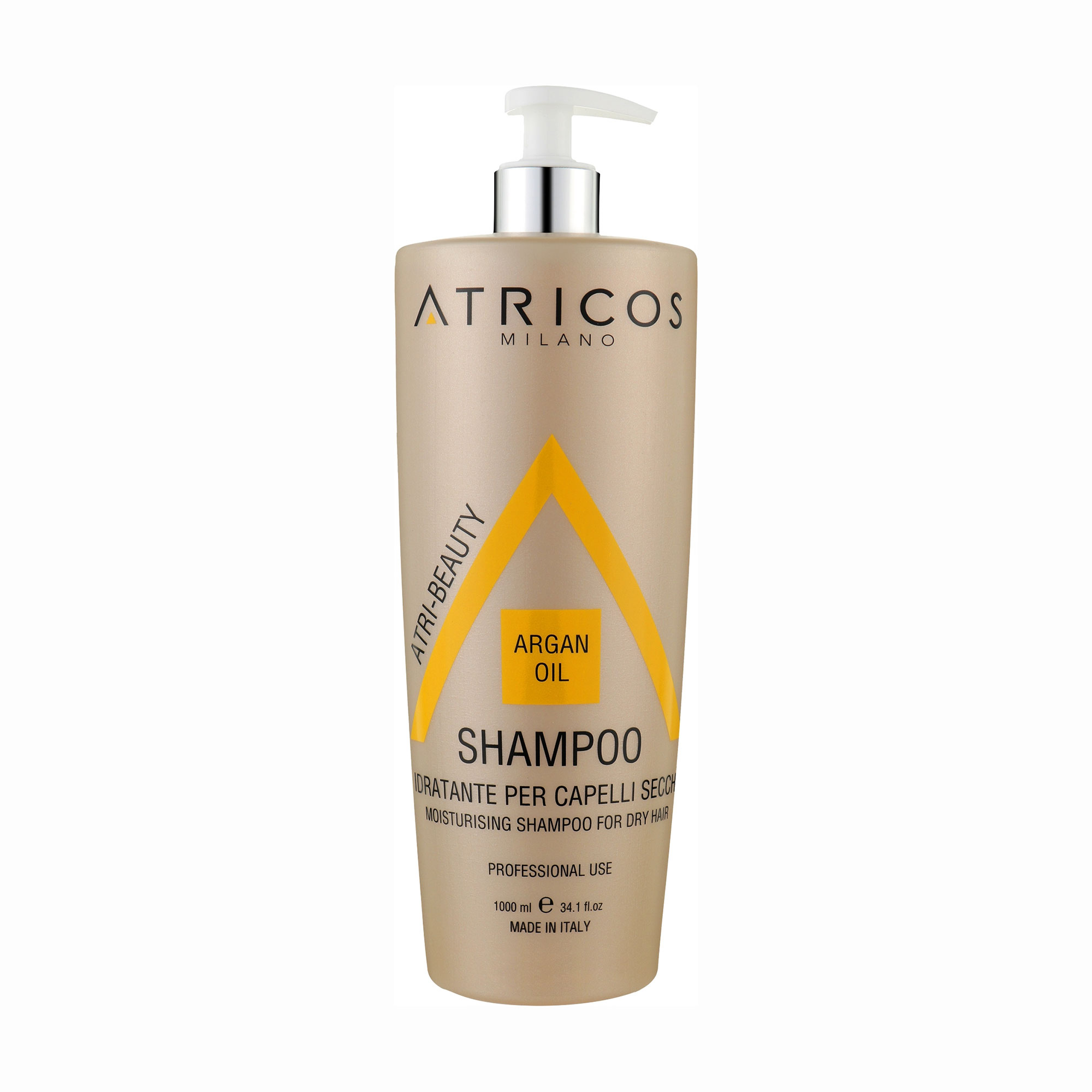 

Уцінка! Шампунь Atricos Milano Atri-Beauty Hydratating Shampoo для сухого волосся, з аргановою олією, 1 л