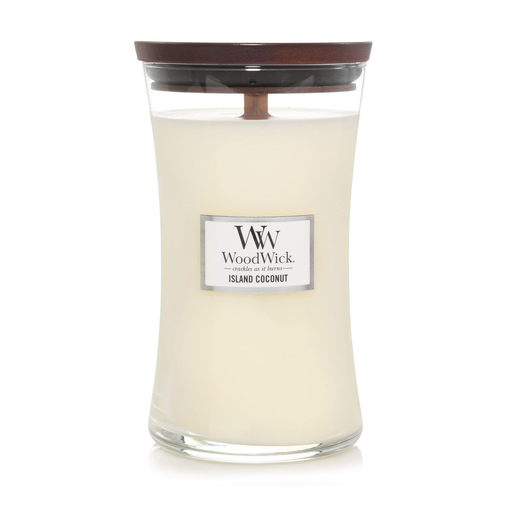 

Ароматична свічка в склянці WoodWick Hourglass Candle Large Island Coconut, 609 г
