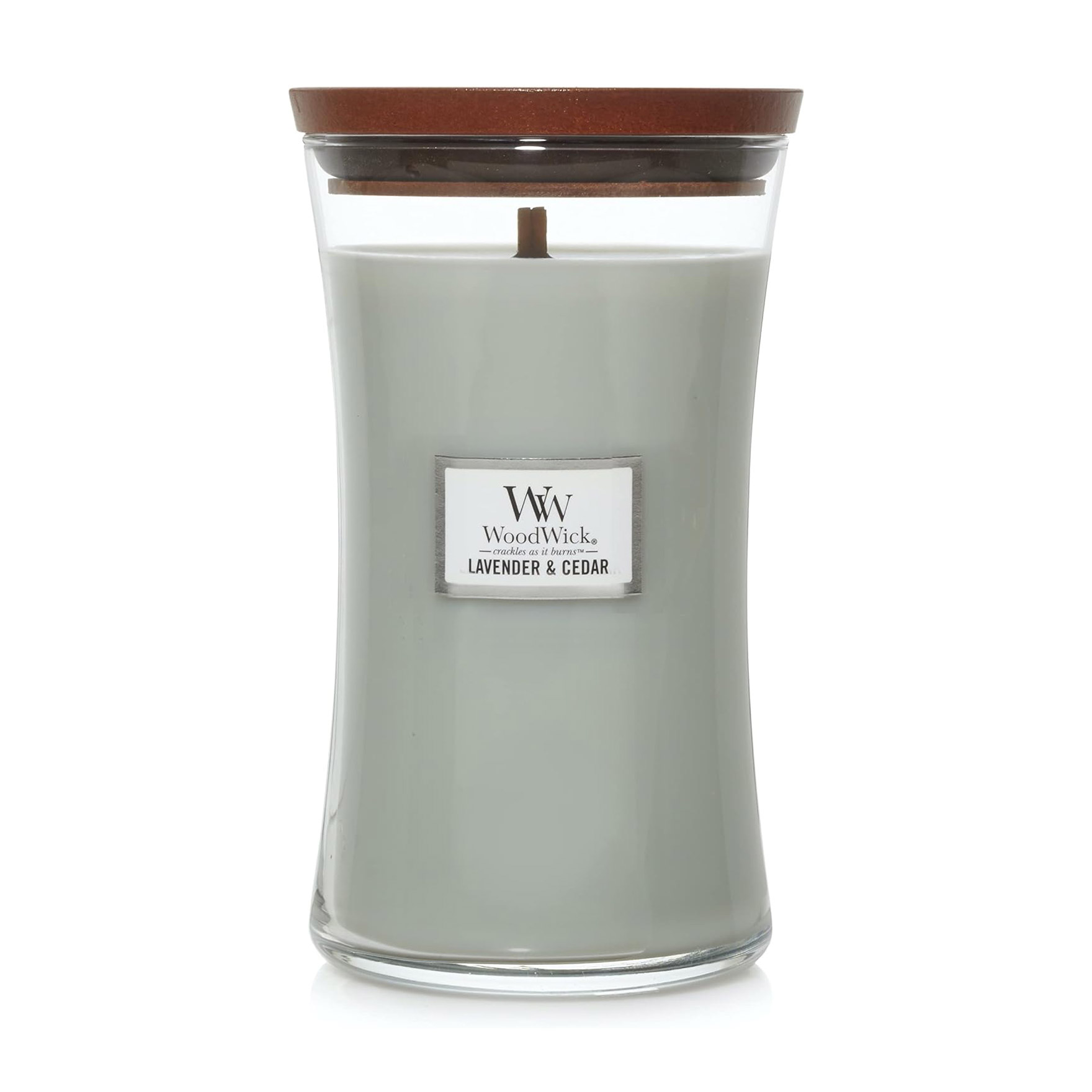 

Ароматична свічка в склянці WoodWick Hourglass Candle Large Lavender & Cedar, 609 г