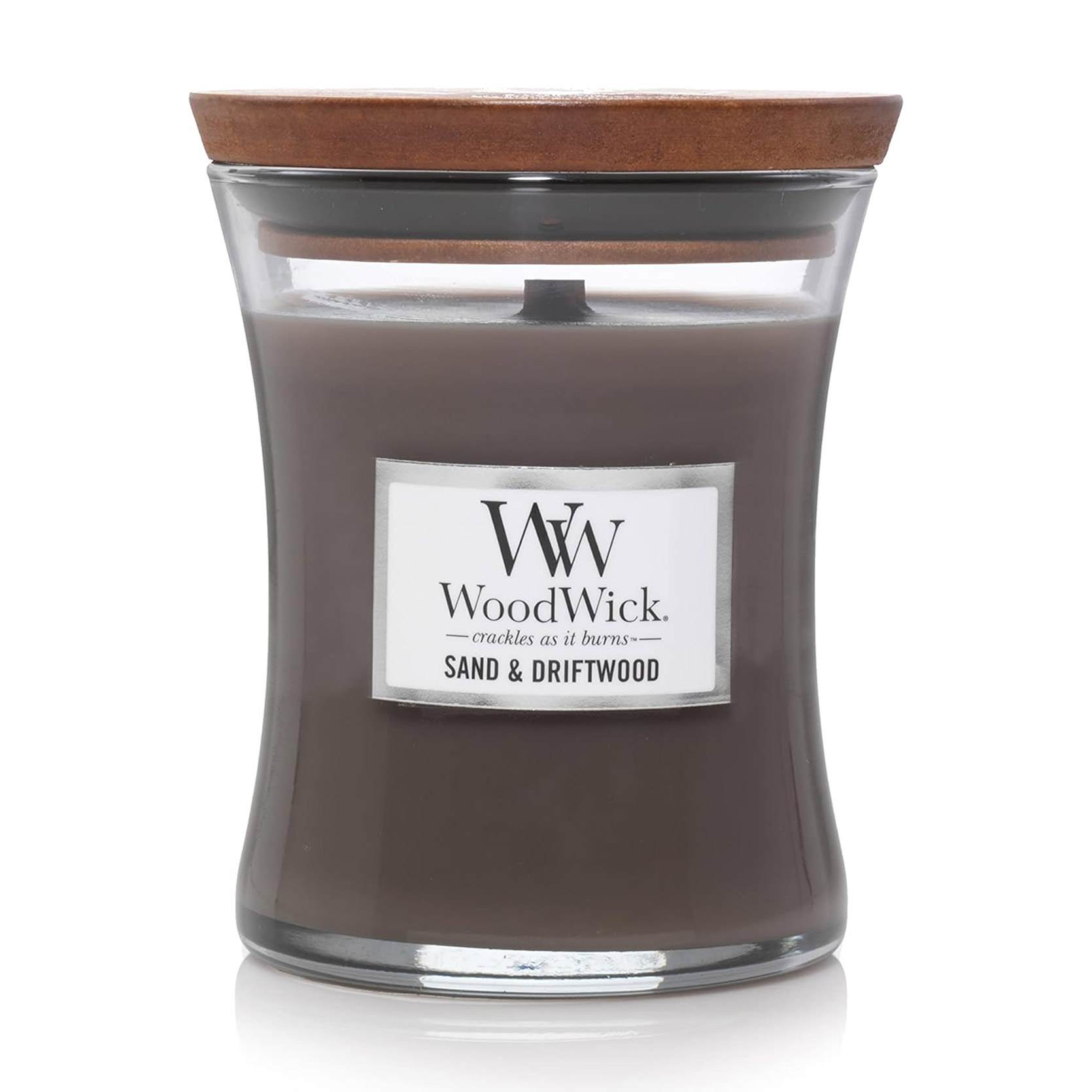

Ароматична свічка в склянці WoodWick Hourglass Candle Medium Sand & Driftwood, 275 г