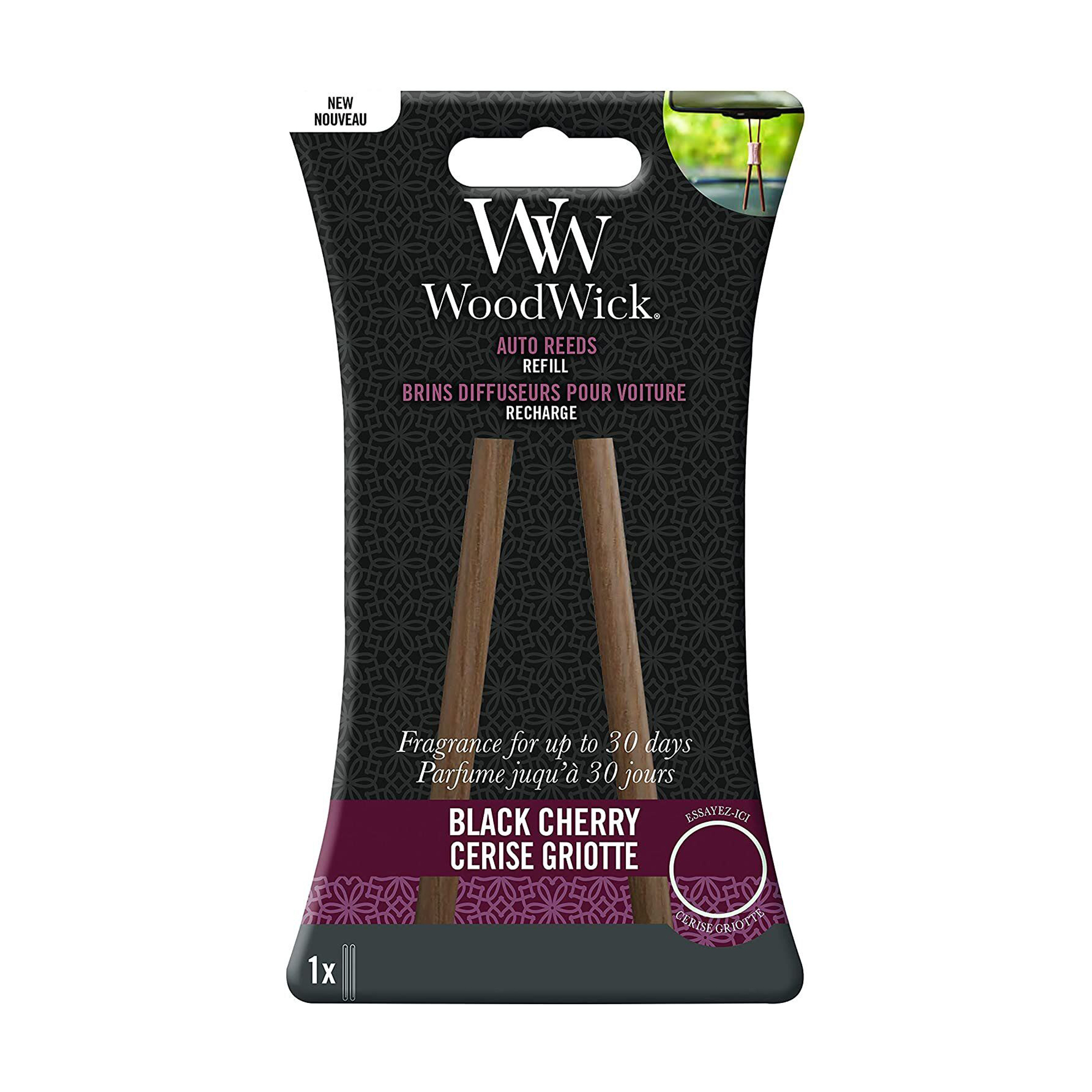 

Змінний картридж для ароматизатору в авто WoodWick Auto Reeds Refill Black Cherry, 20 г