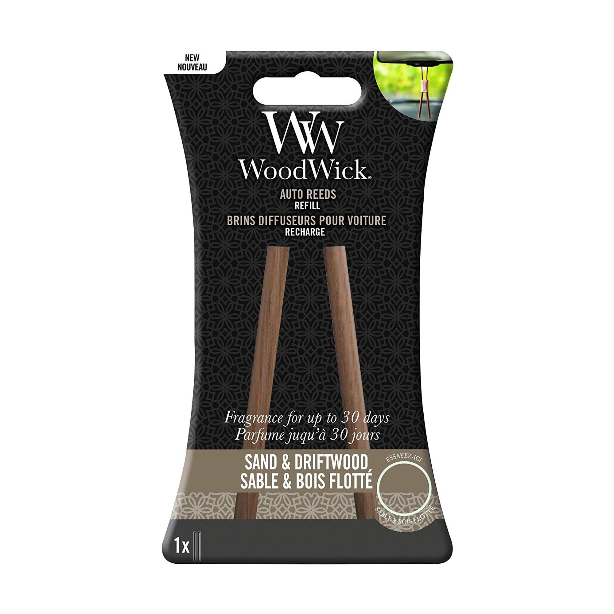 

Змінний картридж для ароматизатору в авто WoodWick Auto Reeds Refill Sand & Driftwood, 20 г