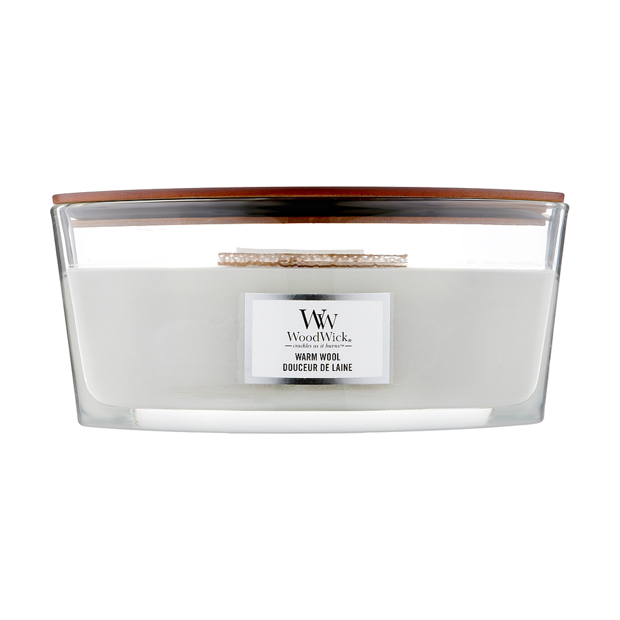 

Ароматична свічка в склянці WoodWick Hourglass Candle Ellipse Warm Wool, 453 г