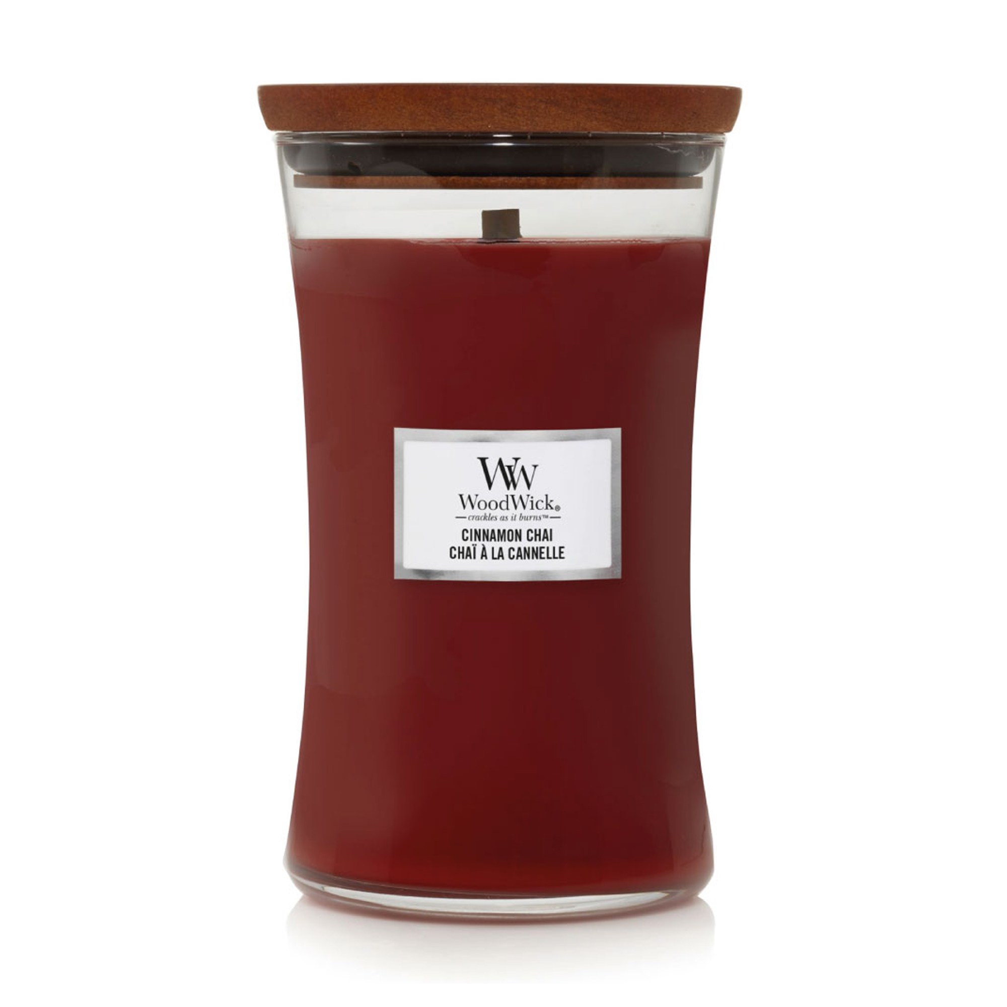 

Ароматична свічка в склянці WoodWick Hourglass Candle Large Cinnamon Chai, 609 г