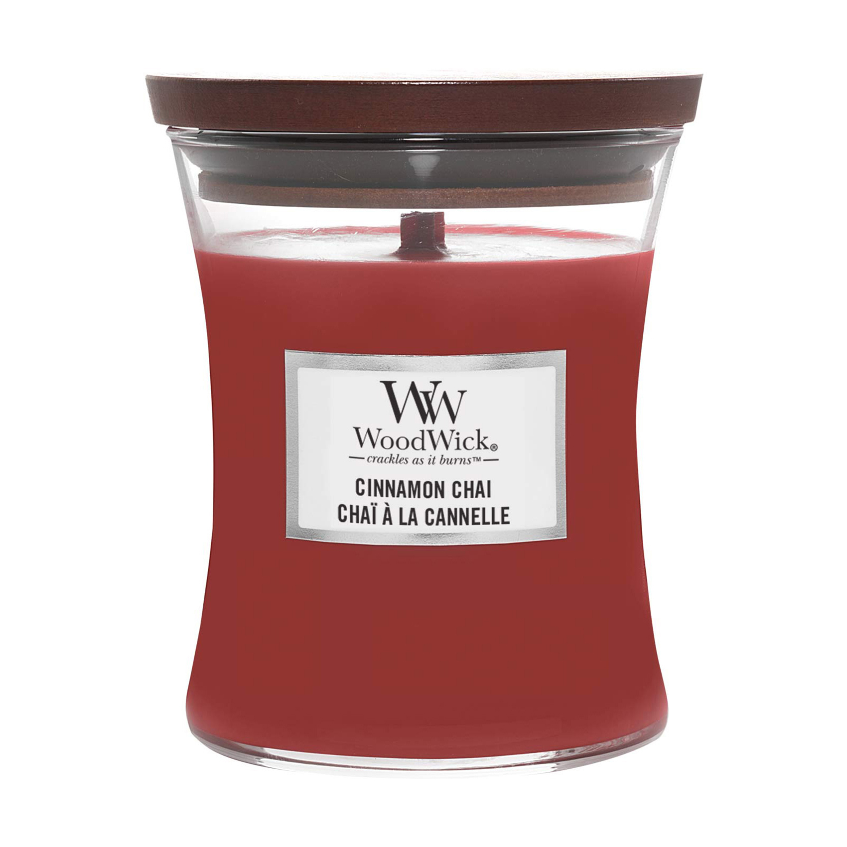 

Ароматична свічка в склянці WoodWick Hourglass Candle Mini Cinnamon Chai, 85 г