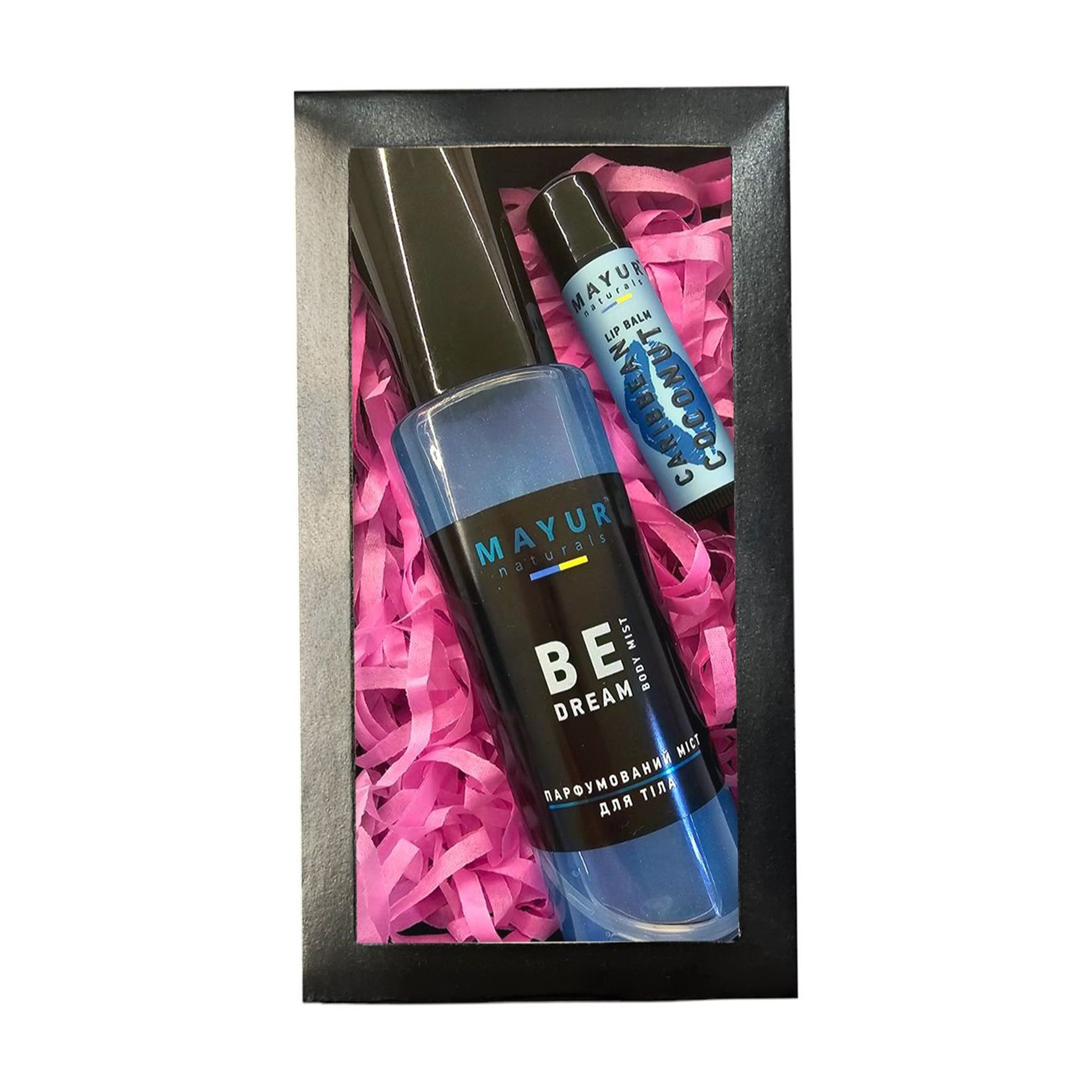 

Набір для тіла та обличчя Mayur Мрія та карібський кокос (міст для тіла, 100 мл + бальзам для губ, 5 г)