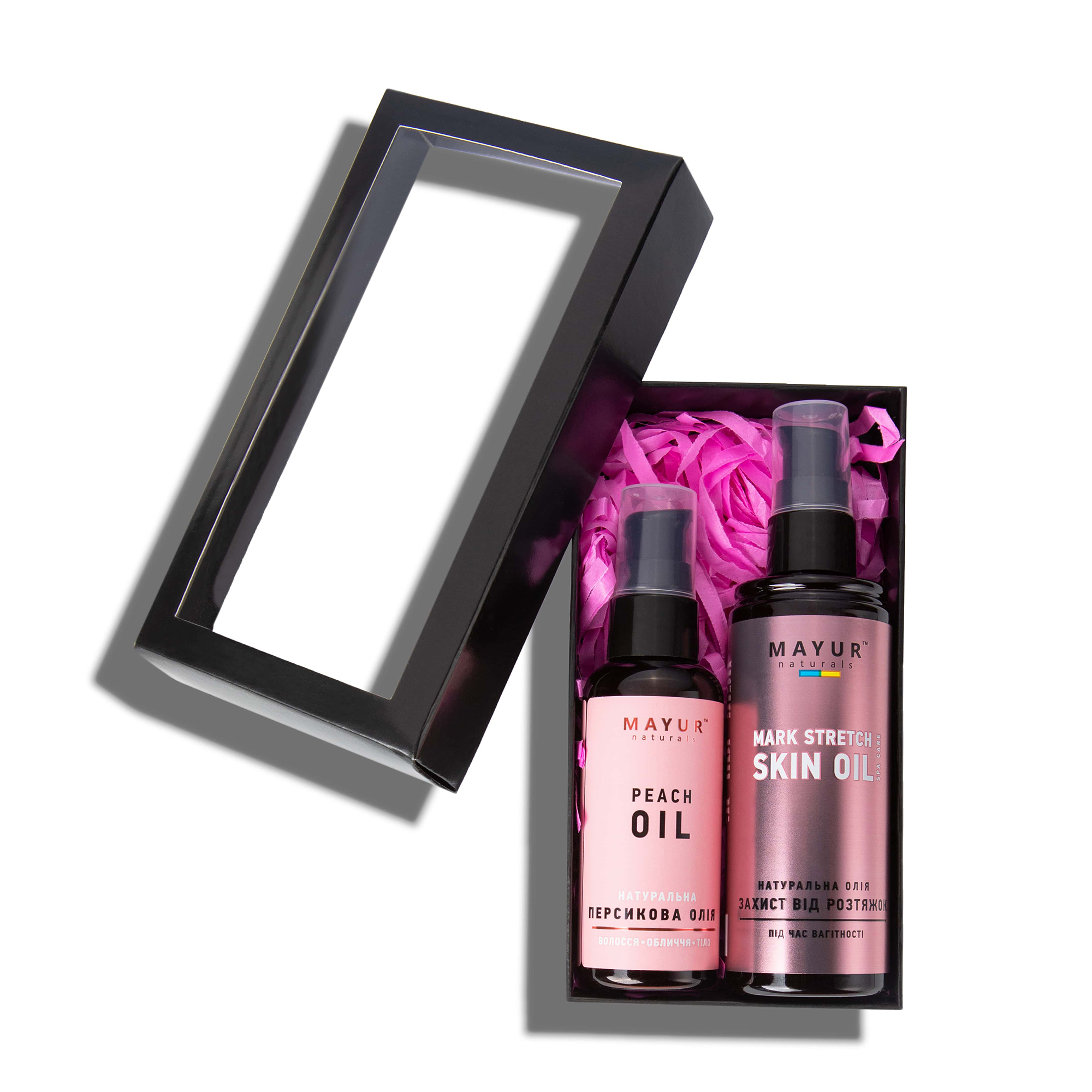 

Набір для тіла та обличчя Mayur Персик (олія від розтяжок під час вагітності, 120 мл + олія персикових кісточок, 50 мл)